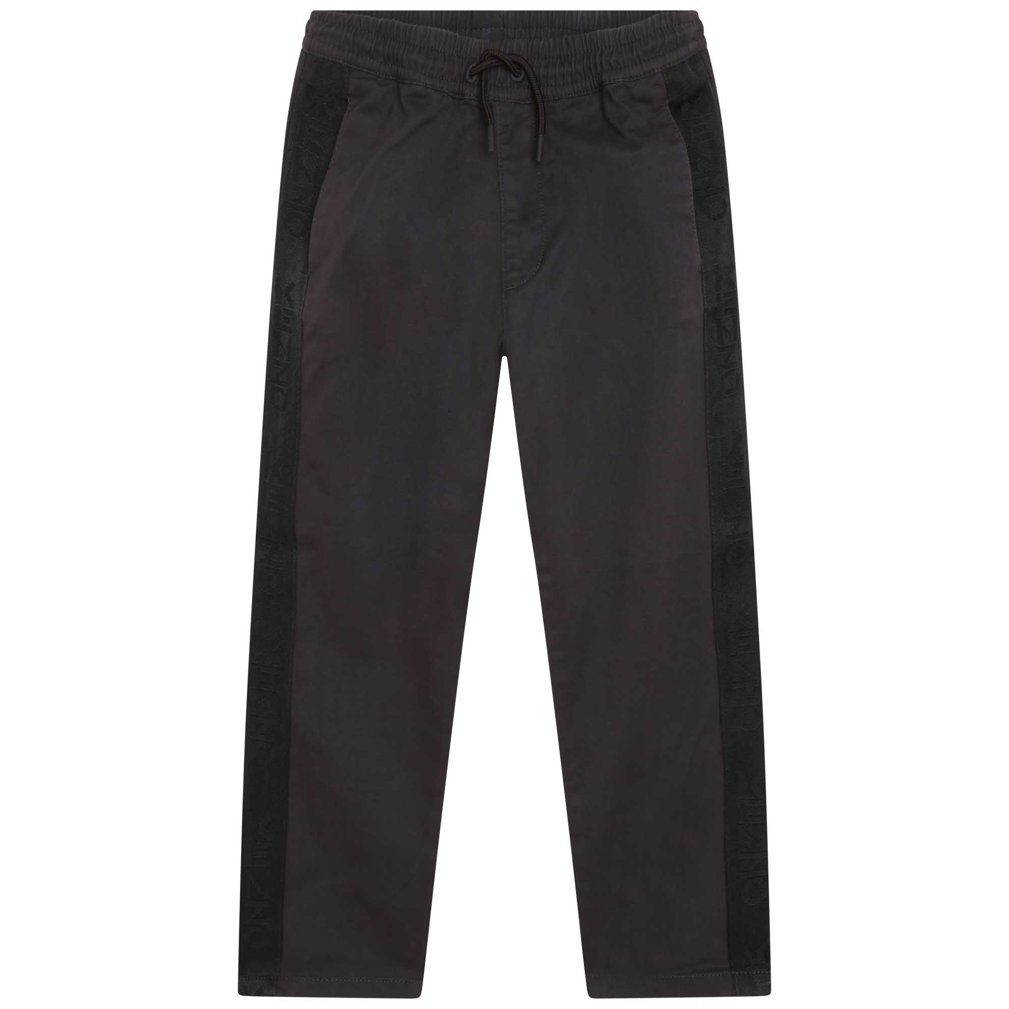 Twill trousers with side bands KENZO KIDS for BOY
