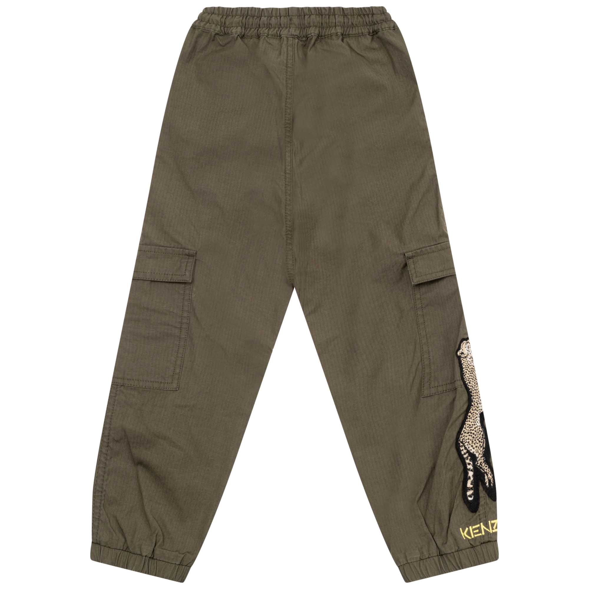 Embroidered cotton trousers KENZO KIDS for BOY