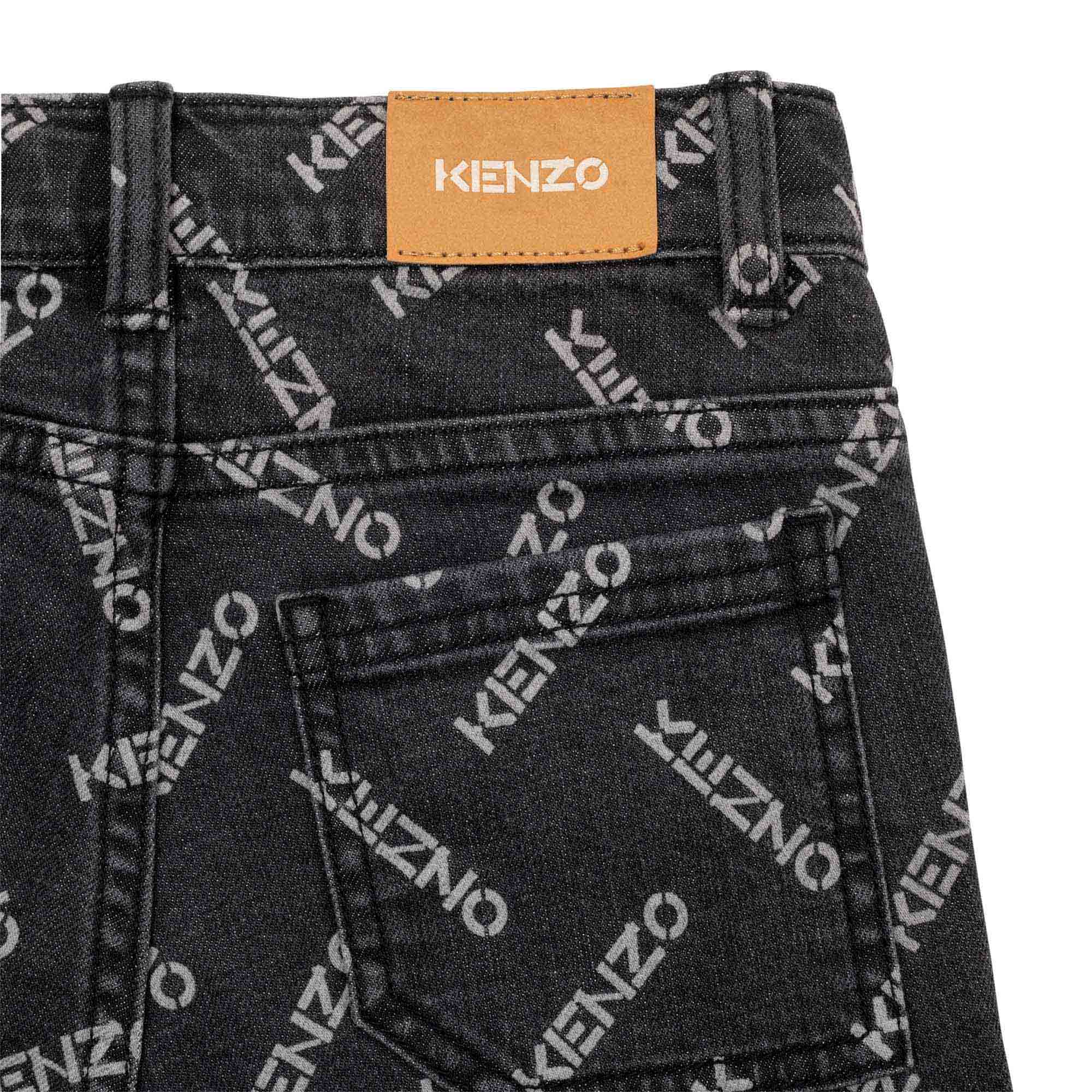 Jeans con stampa 5 tasche KENZO KIDS Per RAGAZZO