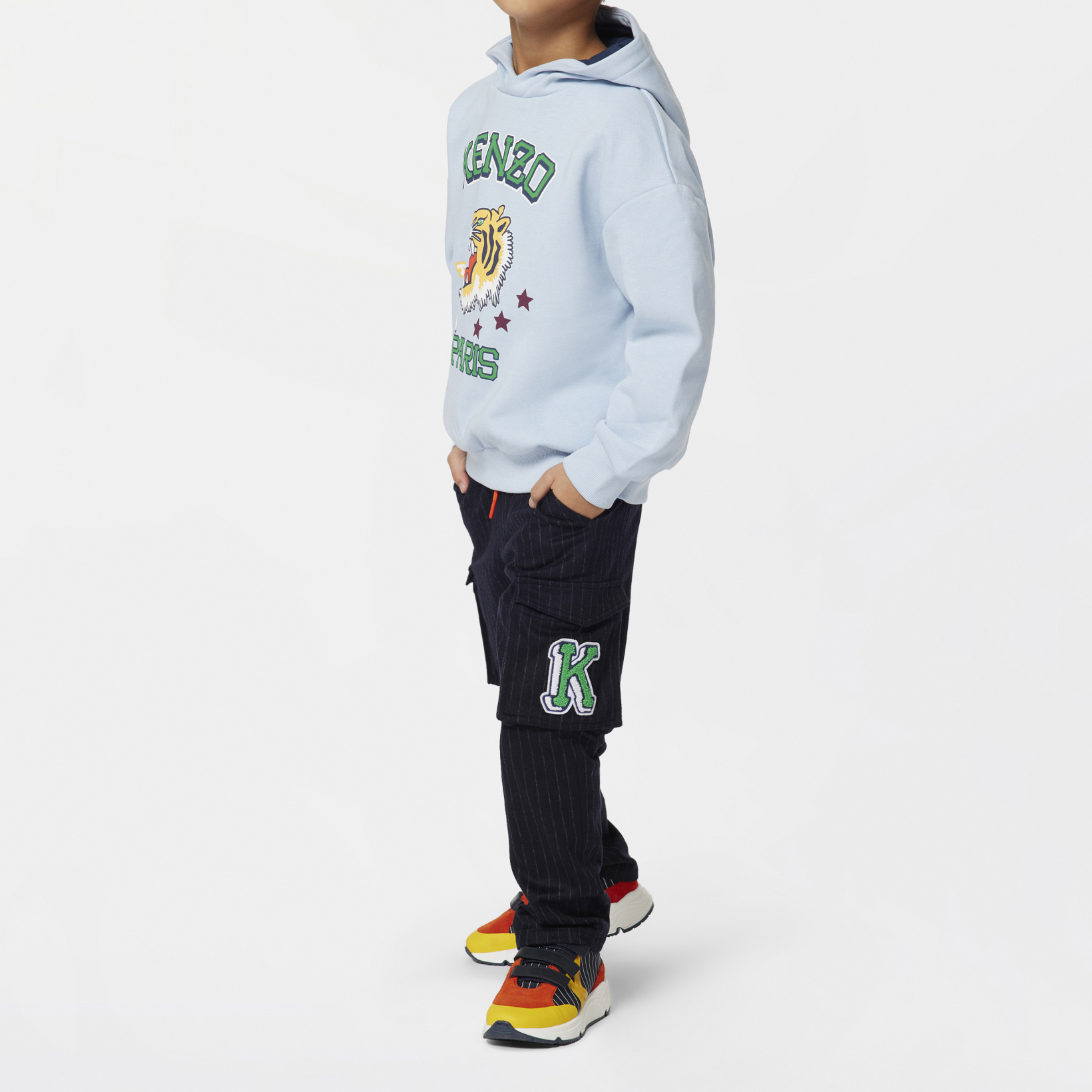 Striped flannel trousers KENZO KIDS for BOY