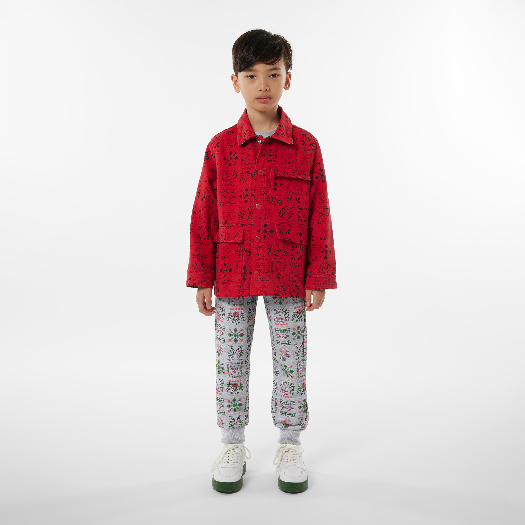 Printed fleece trousers KENZO KIDS for BOY