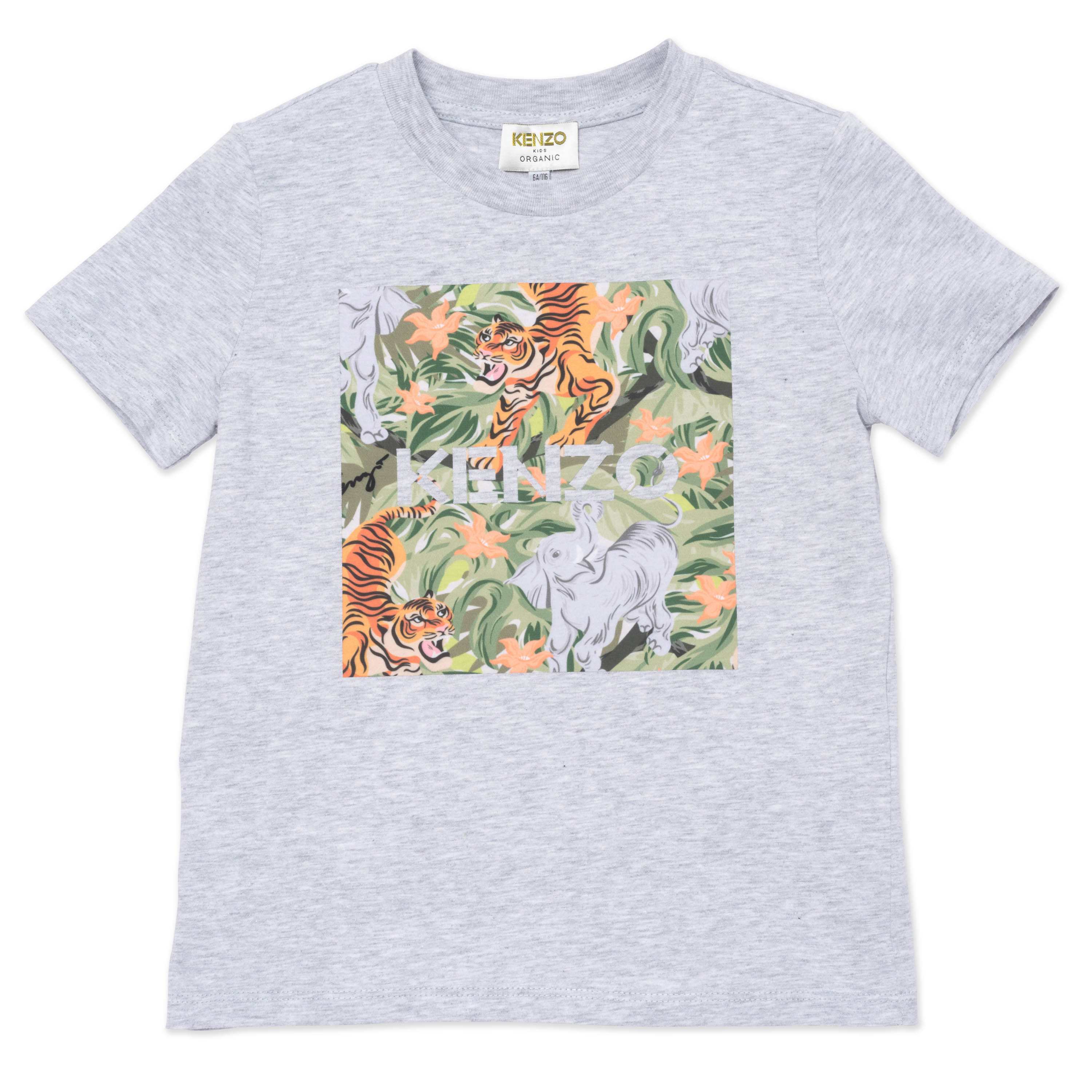 Camiseta con serigrafía selva KENZO KIDS para NIÑO
