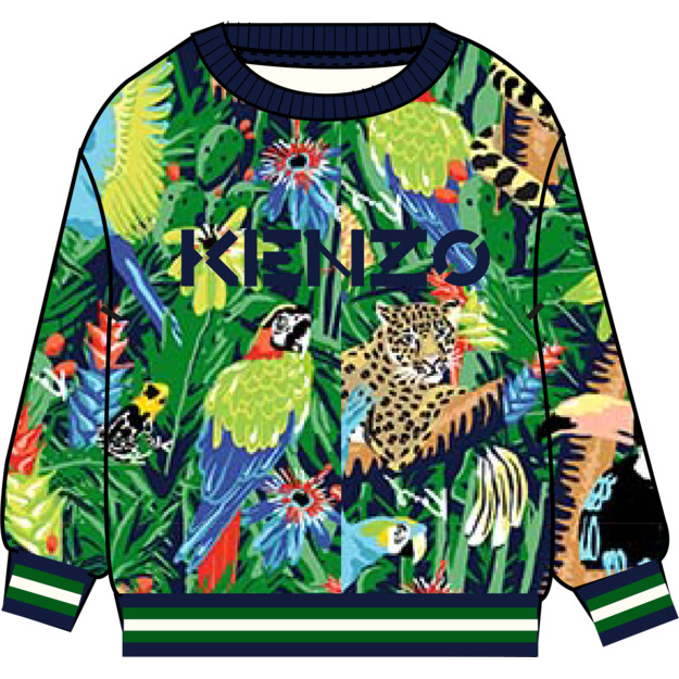 Lightweight tropical print sweatshirt KENZO KIDS for BOY