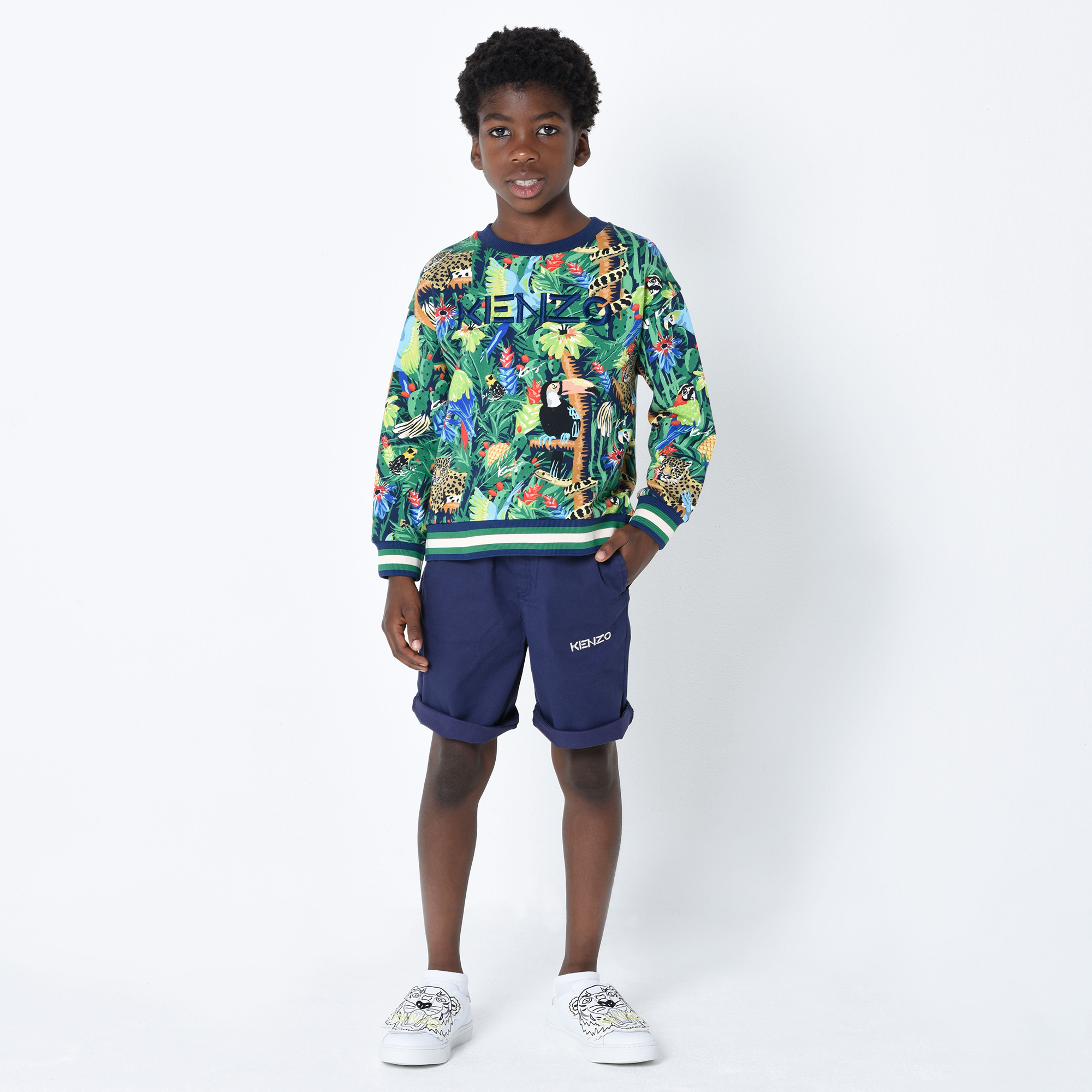 Sweatshirt mit Tropenmotiv KENZO KIDS Für JUNGE