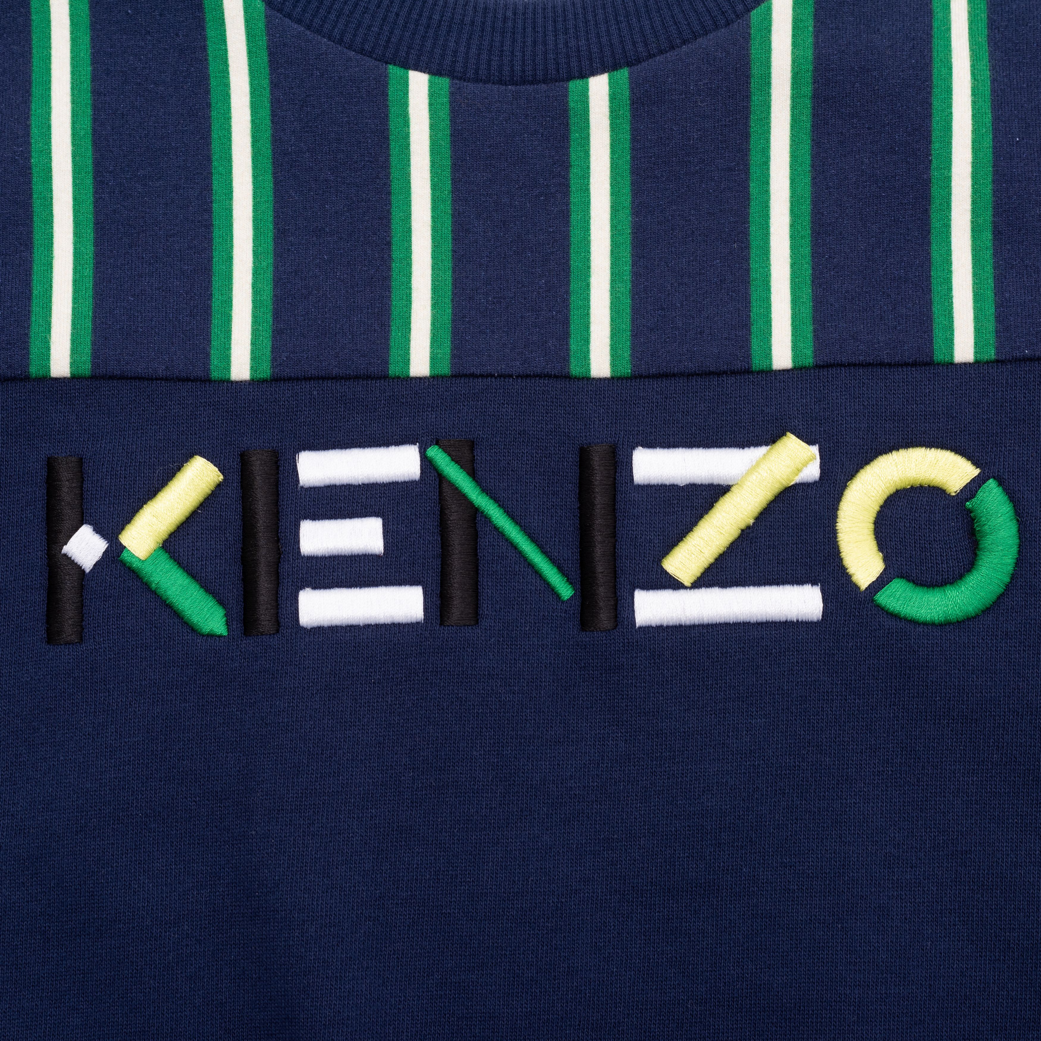Fleece sweatshirt with stripes KENZO KIDS for BOY
