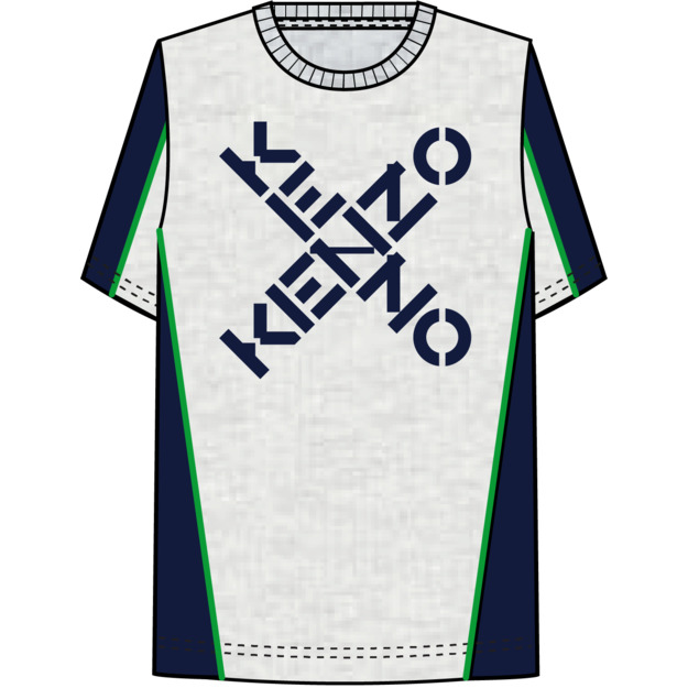 T-shirt van gemêleerd katoen KENZO KIDS Voor