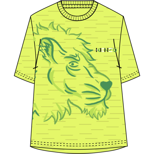 T-shirt van gevlamd katoen KENZO KIDS Voor