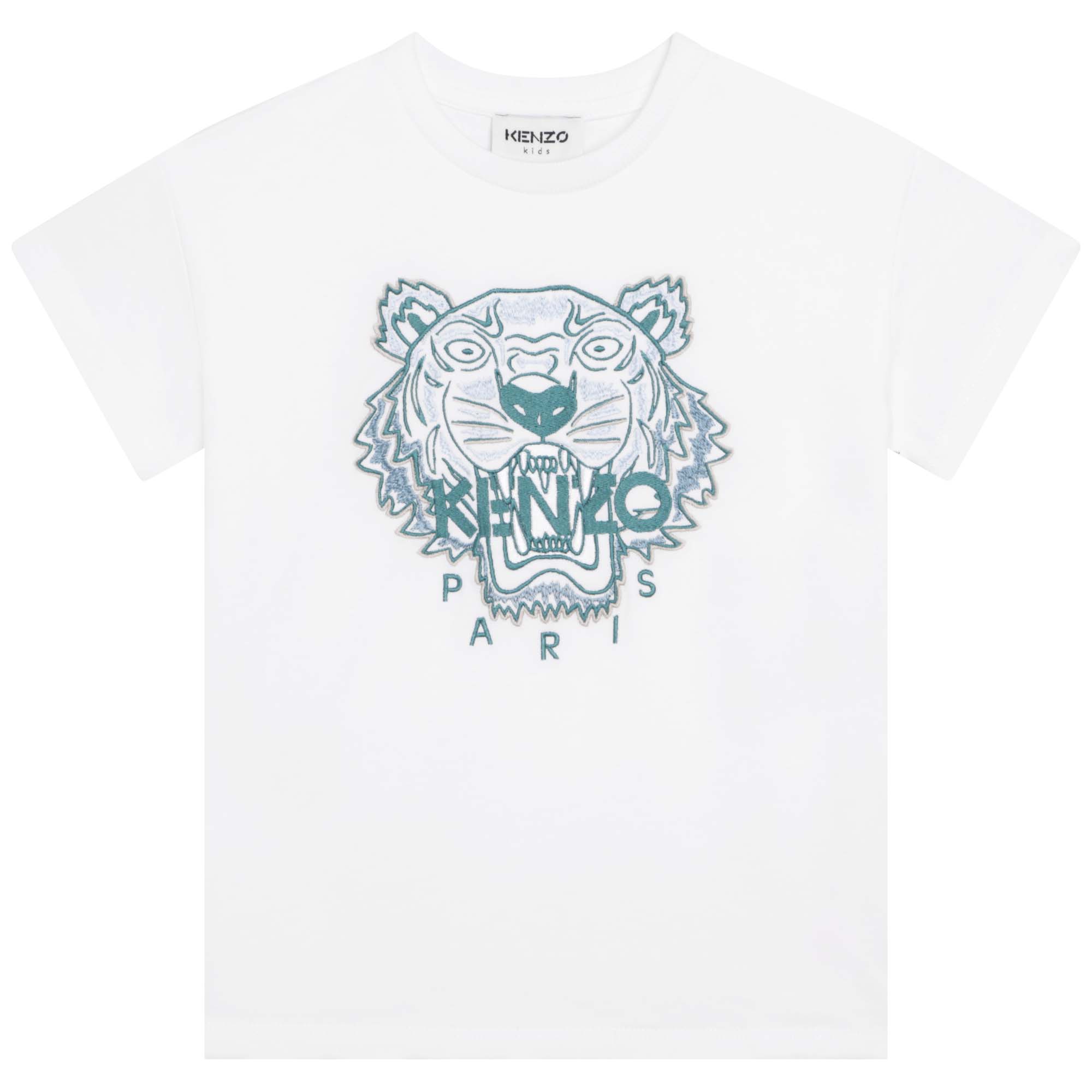 Camiseta de algodón bordada KENZO KIDS para NIÑO