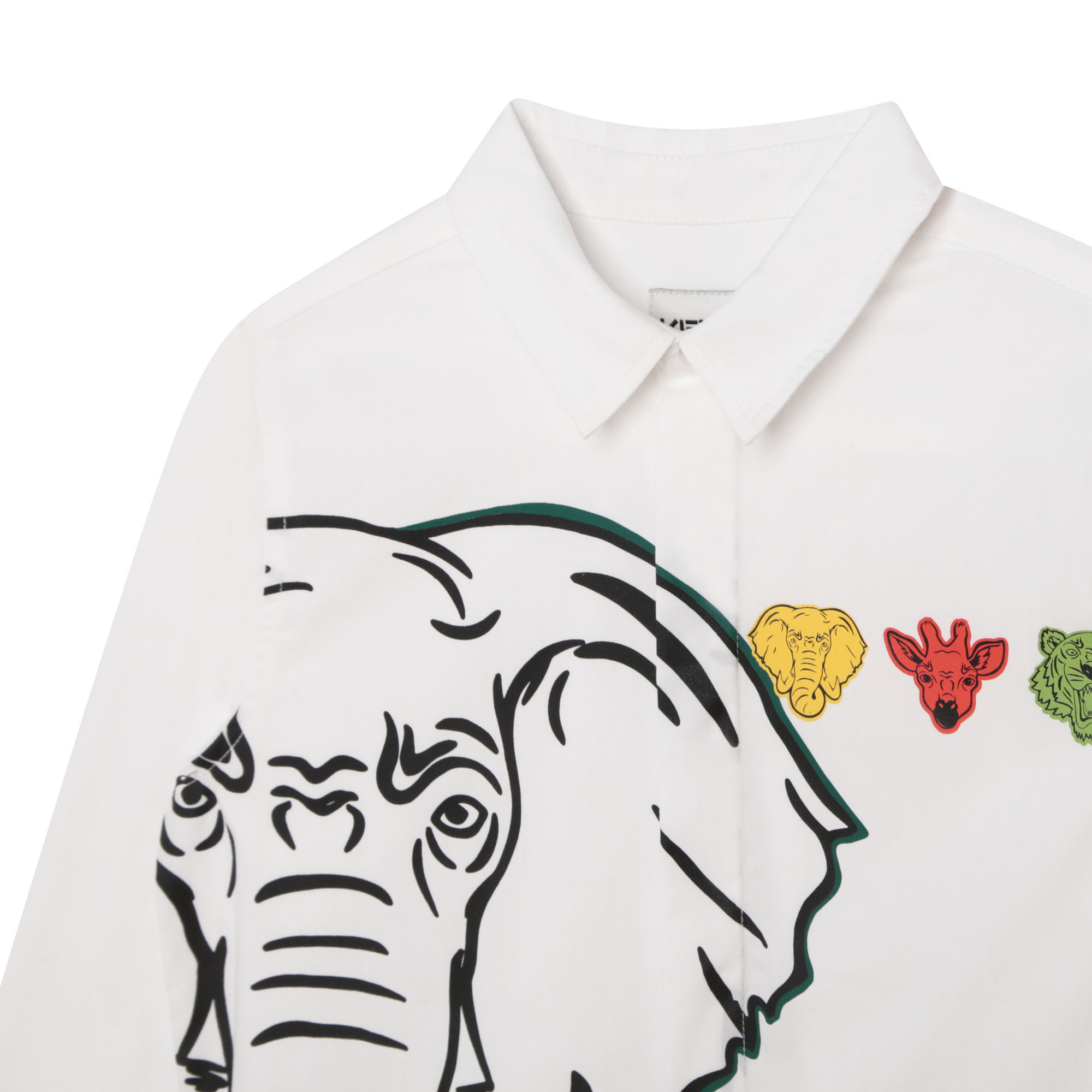Poplin-katoenen overhemd KENZO KIDS Voor