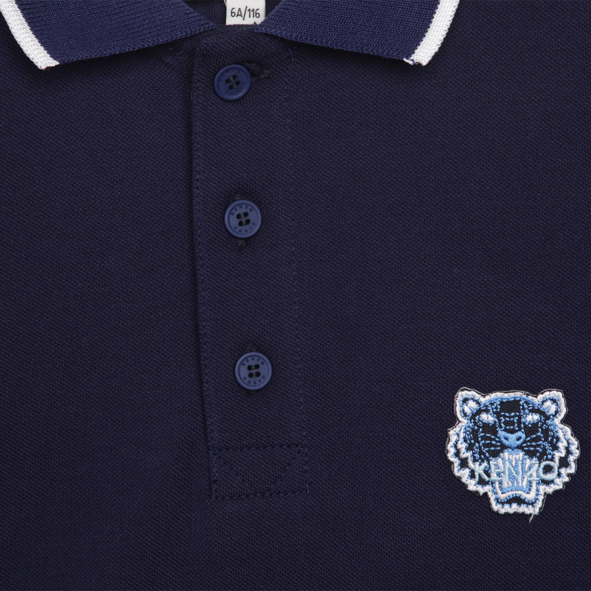 Polo shirt with Tiger patch KENZO KIDS for BOY