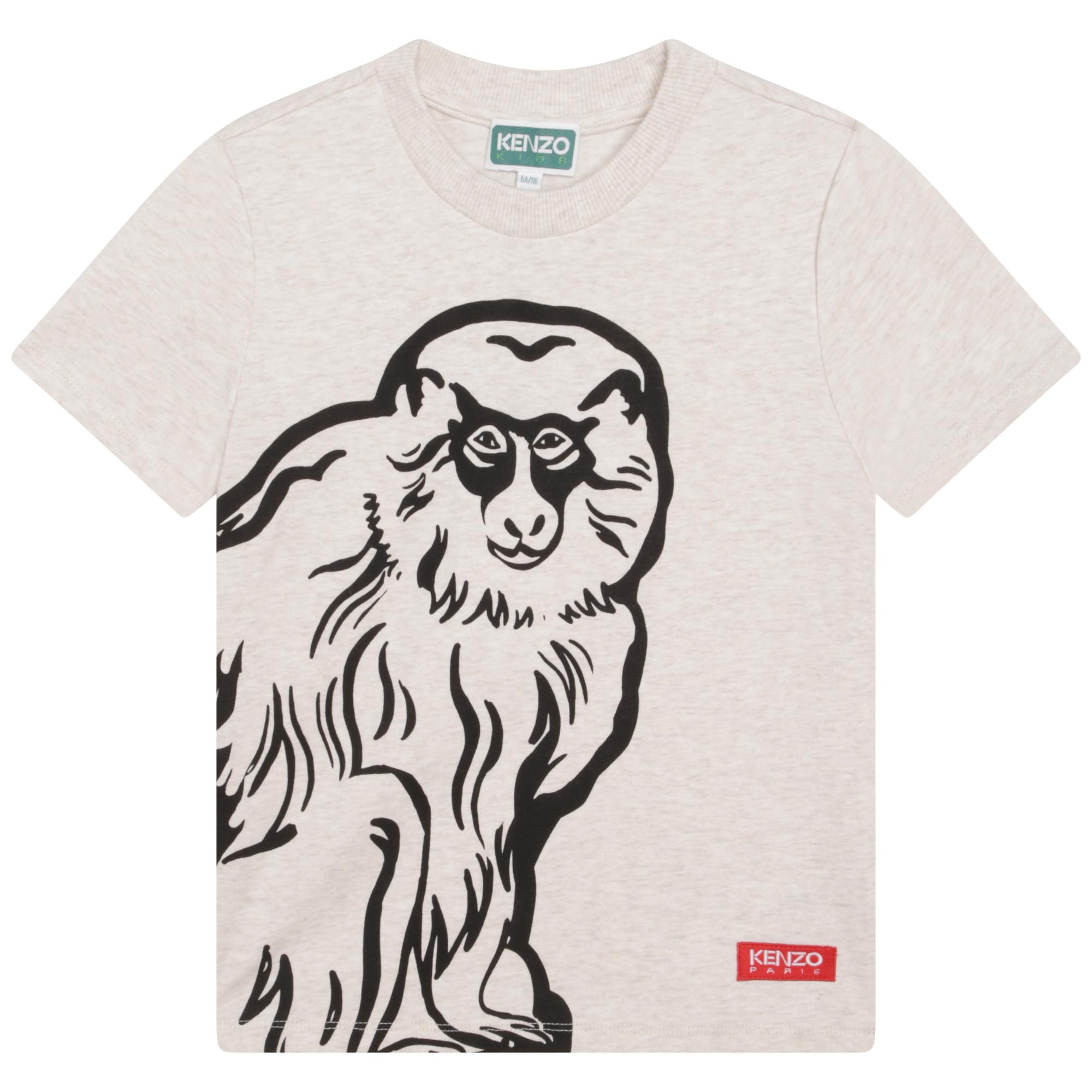 T-shirt avec imprimé singe KENZO KIDS pour GARCON