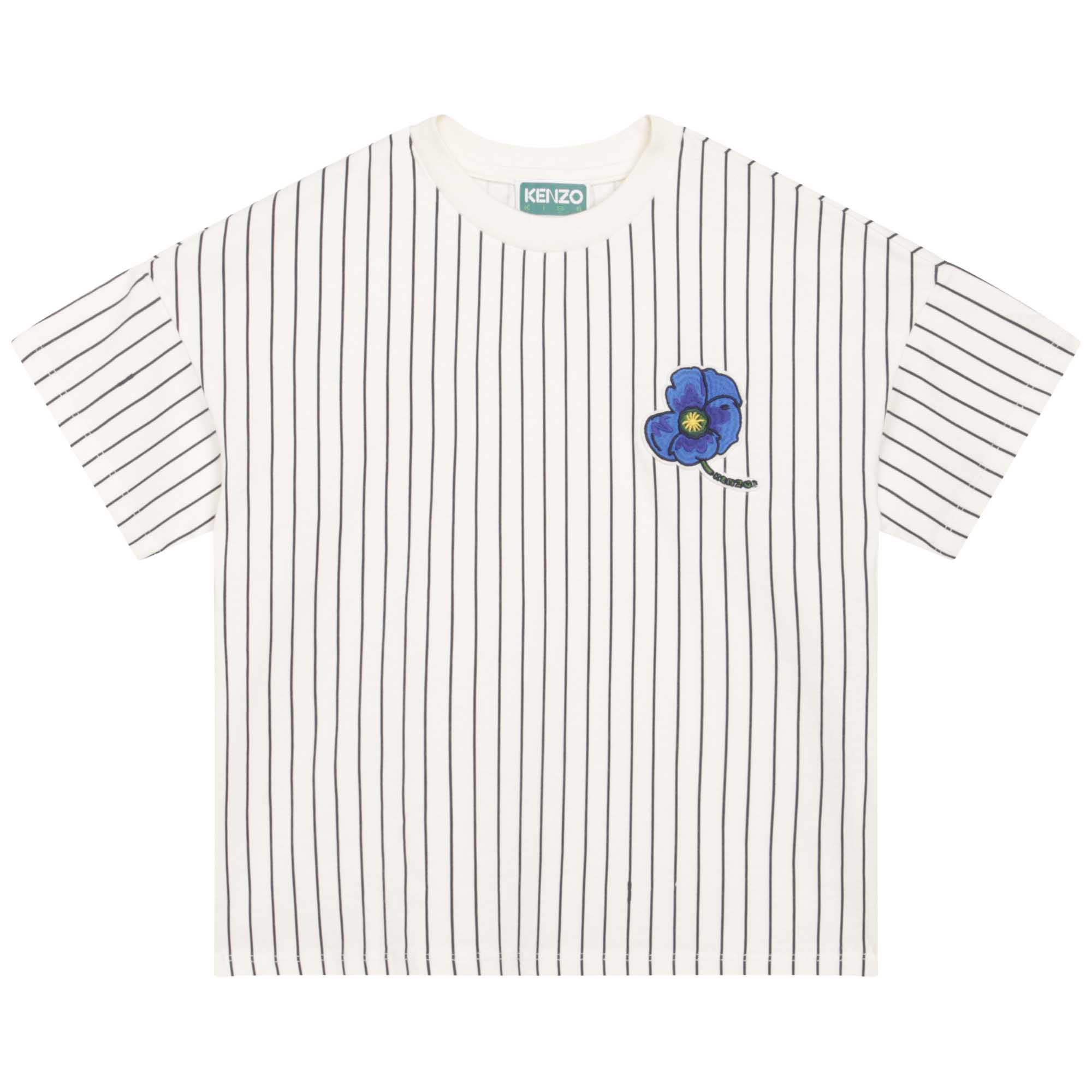 Camiseta de algodón de rayas KENZO KIDS para NIÑO