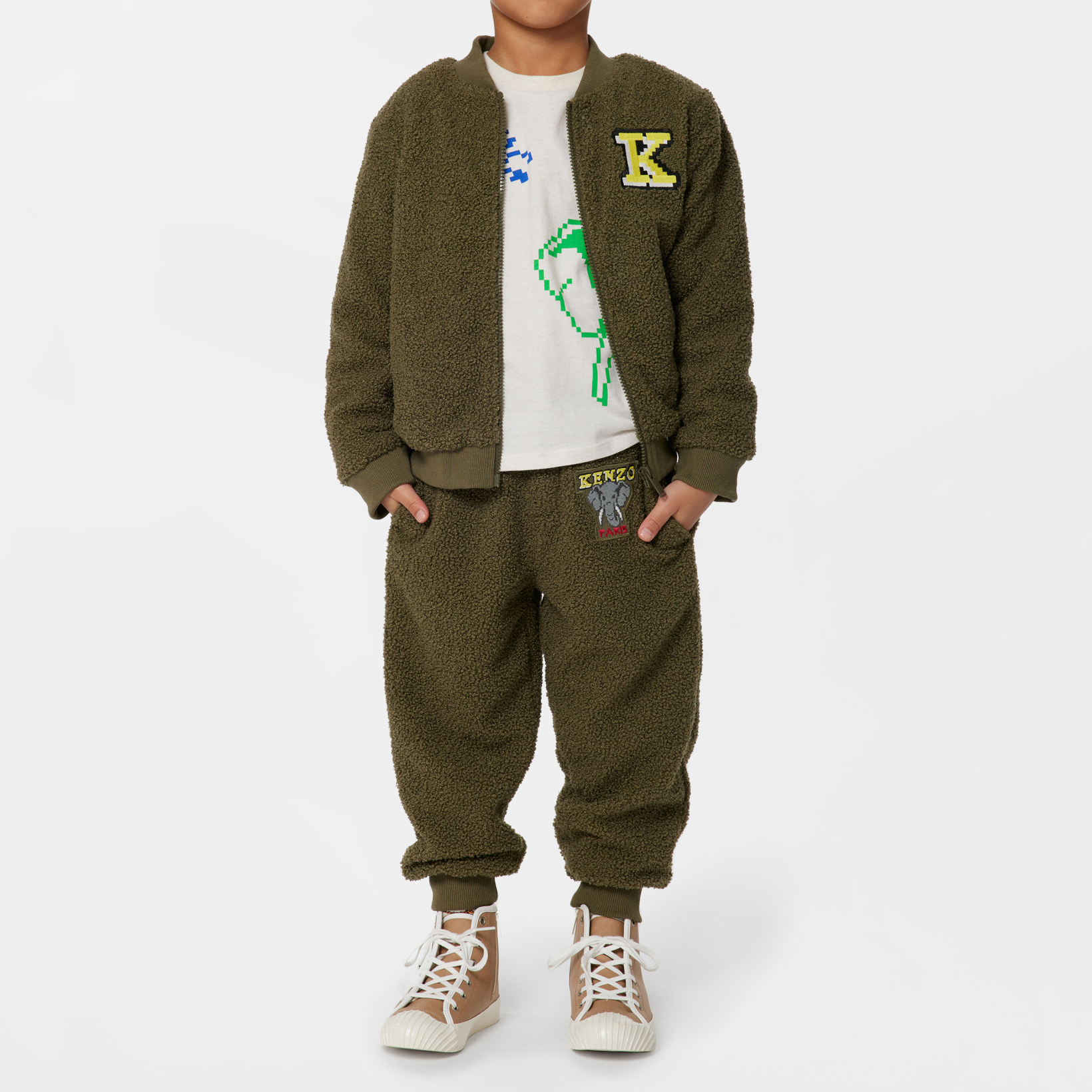 Soft zip-up sweatshirt KENZO KIDS for BOY