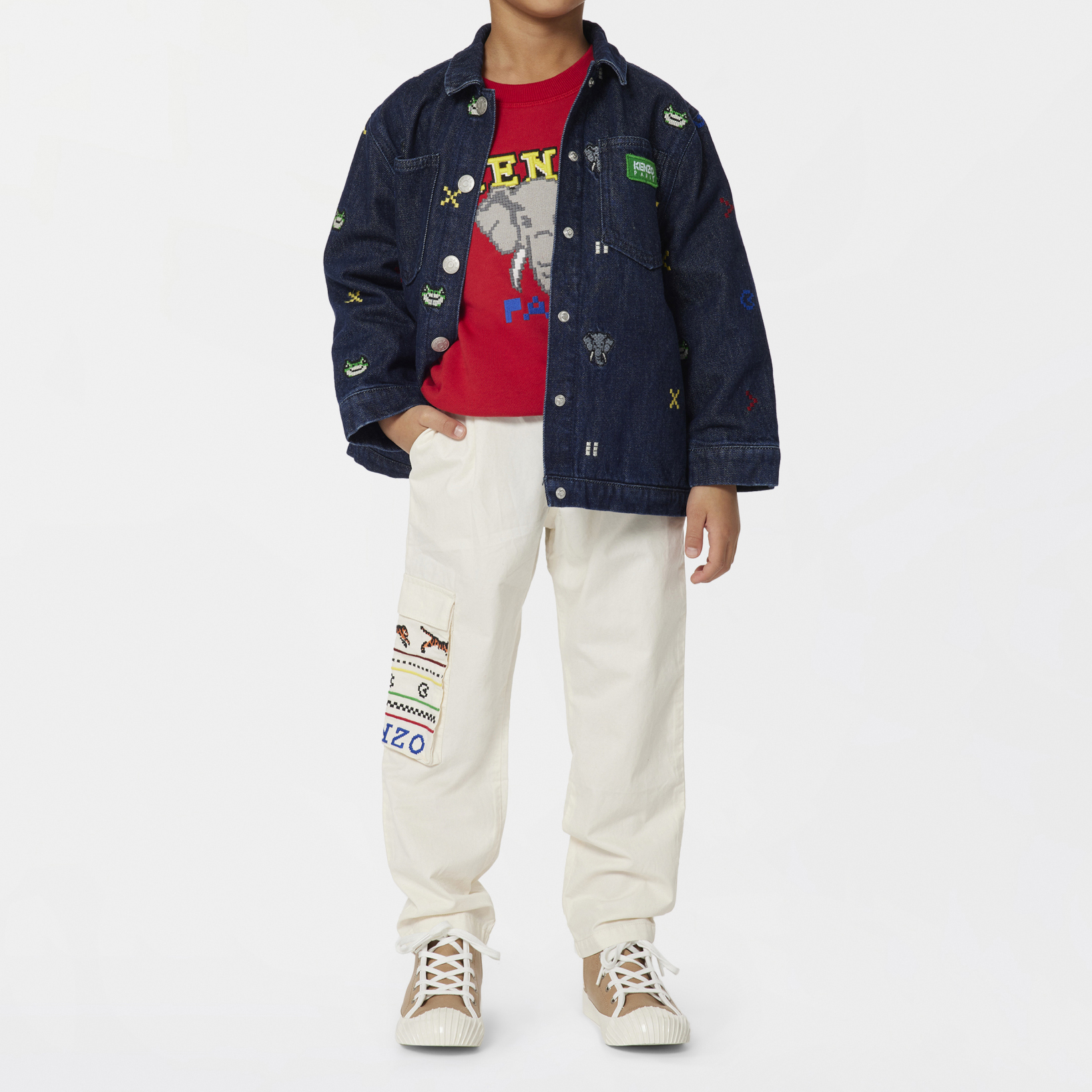 T-shirt avec imprimé placé KENZO KIDS pour GARCON