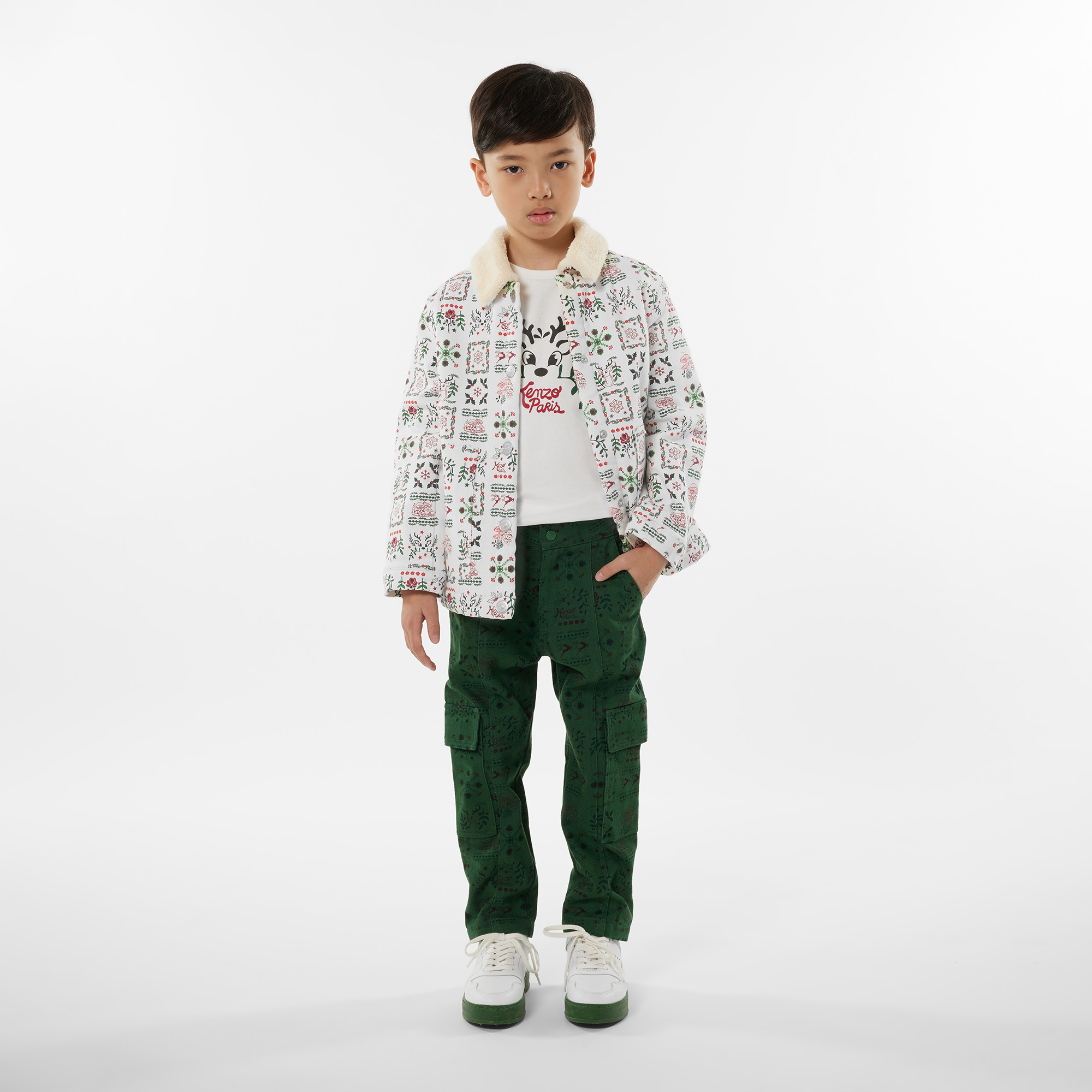 Cotton t-shirt with print KENZO KIDS for BOY