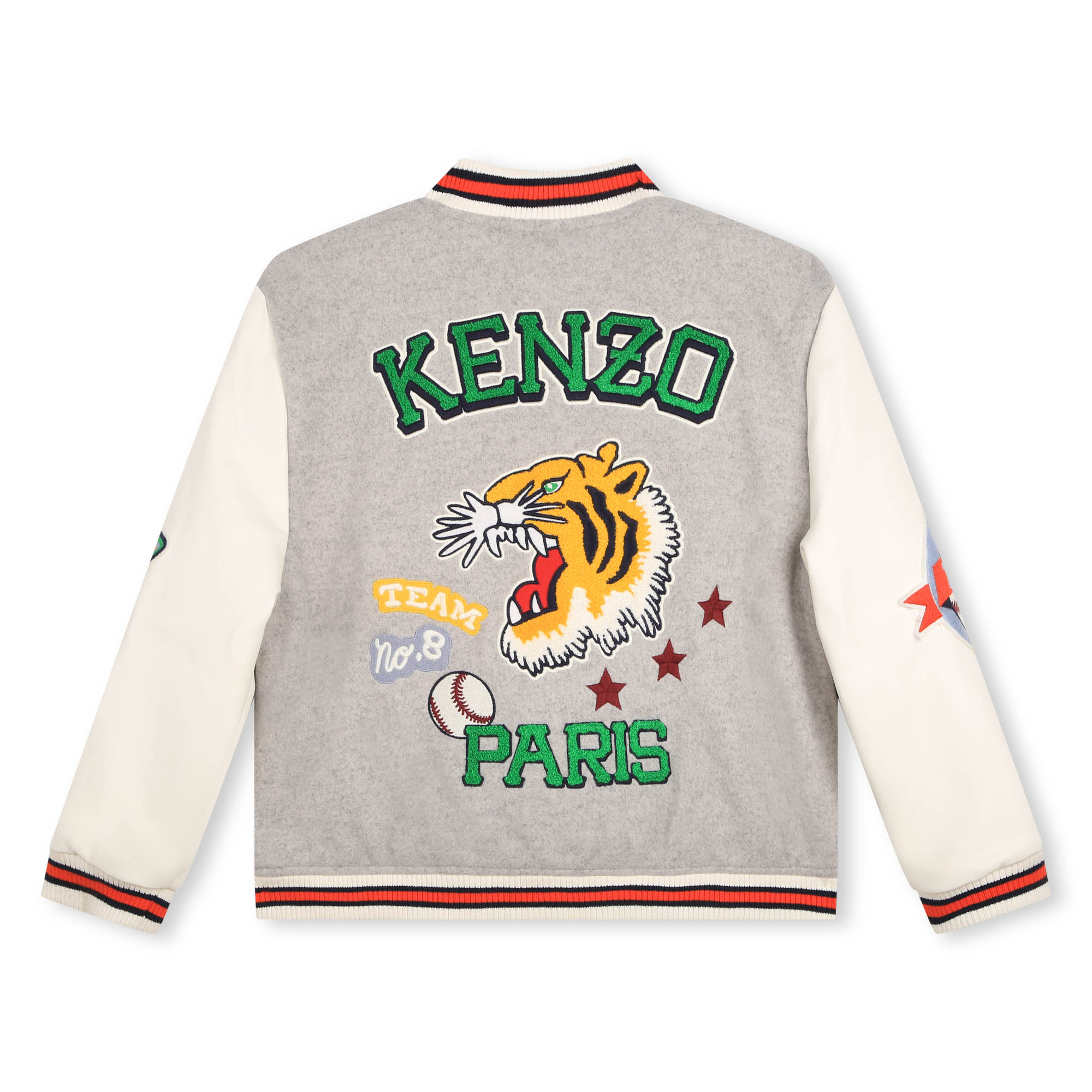 Bi-material bomber with badges KENZO KIDS for BOY
