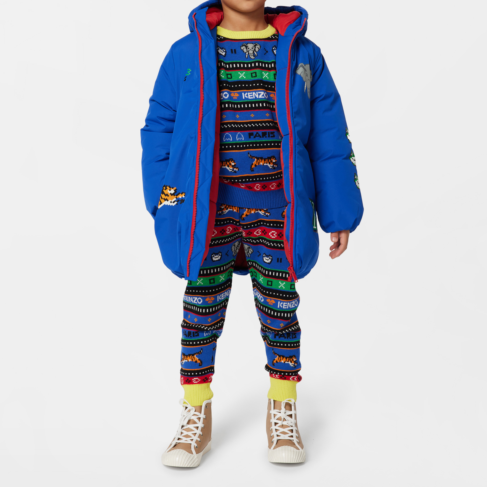 Long water-repellent puffer KENZO KIDS for BOY