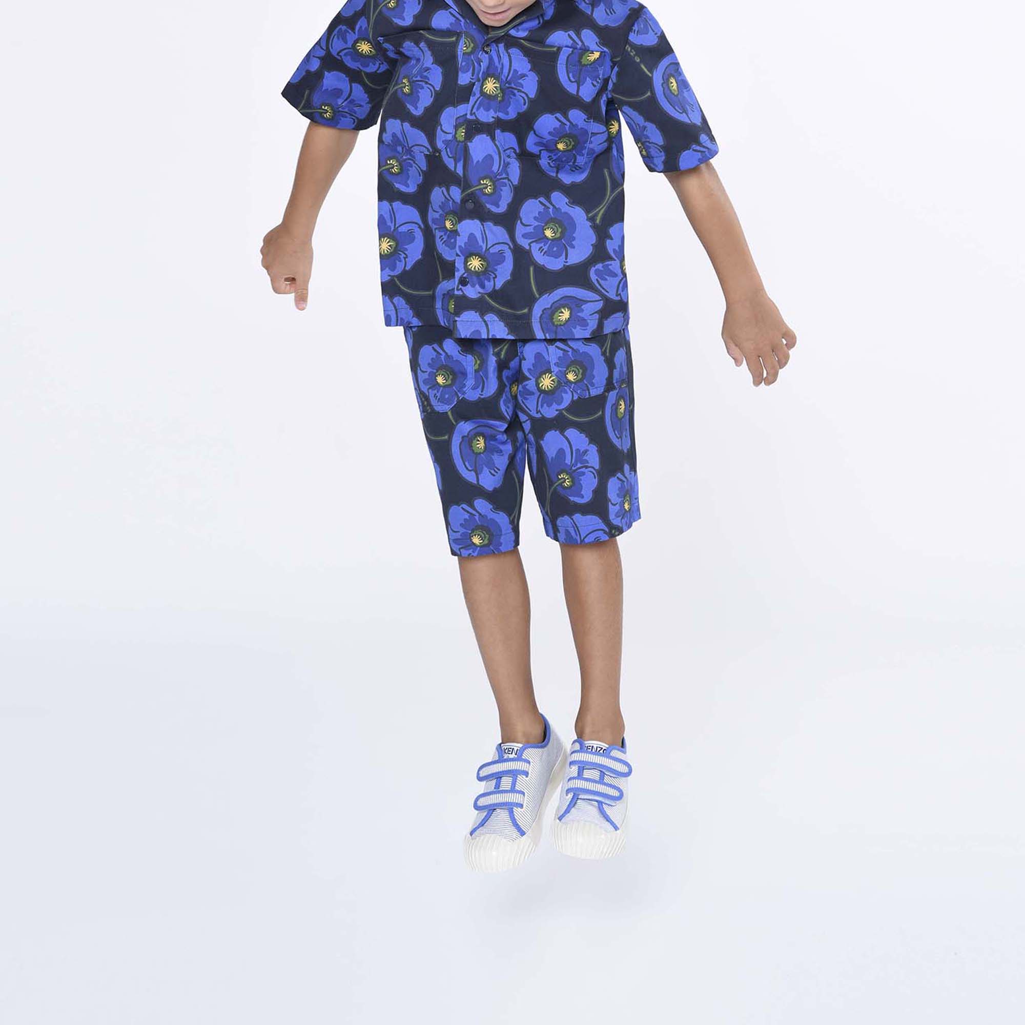 Baskets bande auto-agrippanteées en toile KENZO KIDS pour GARCON