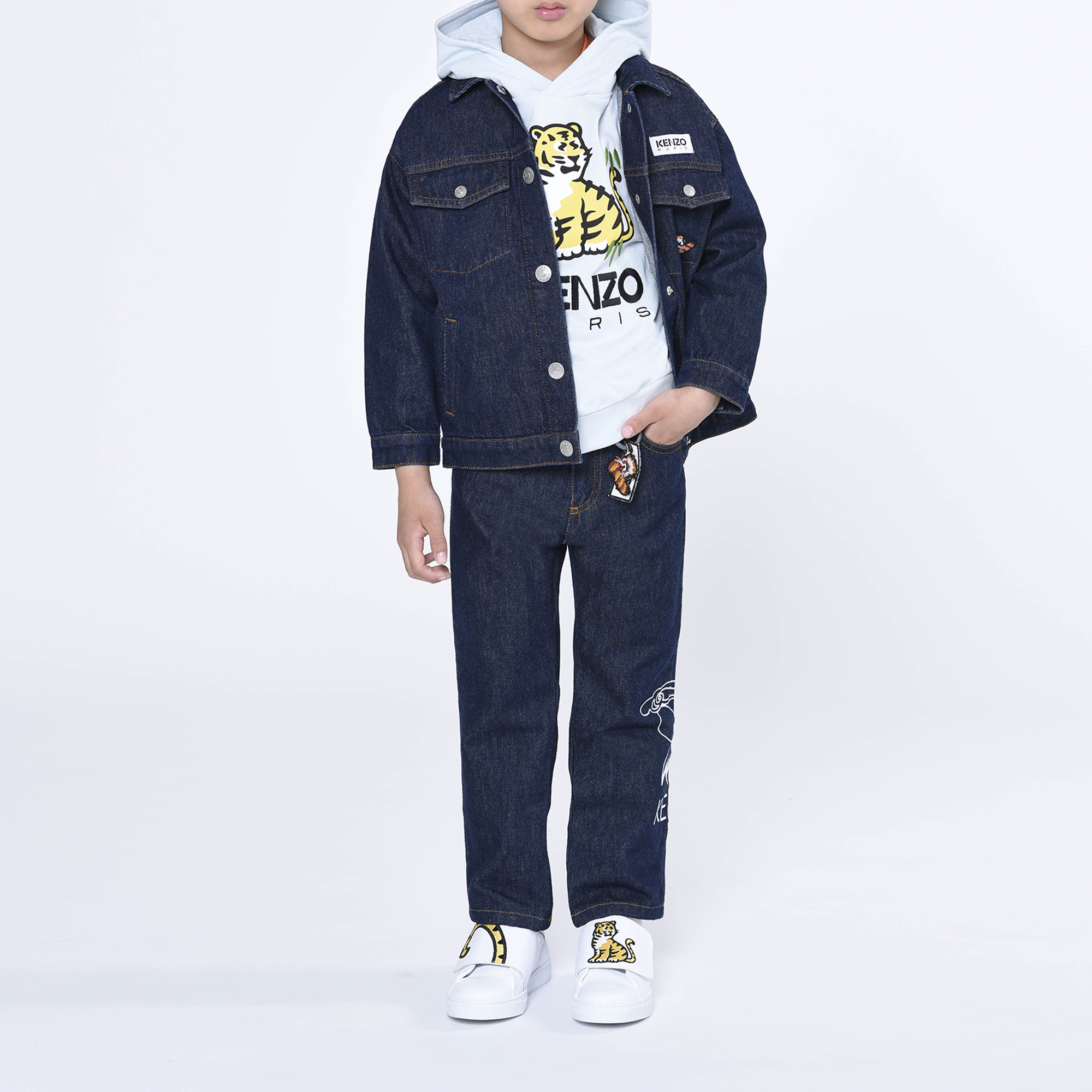 Baumwoll-Jeans mit Printmotiv KENZO KIDS Für UNISEX