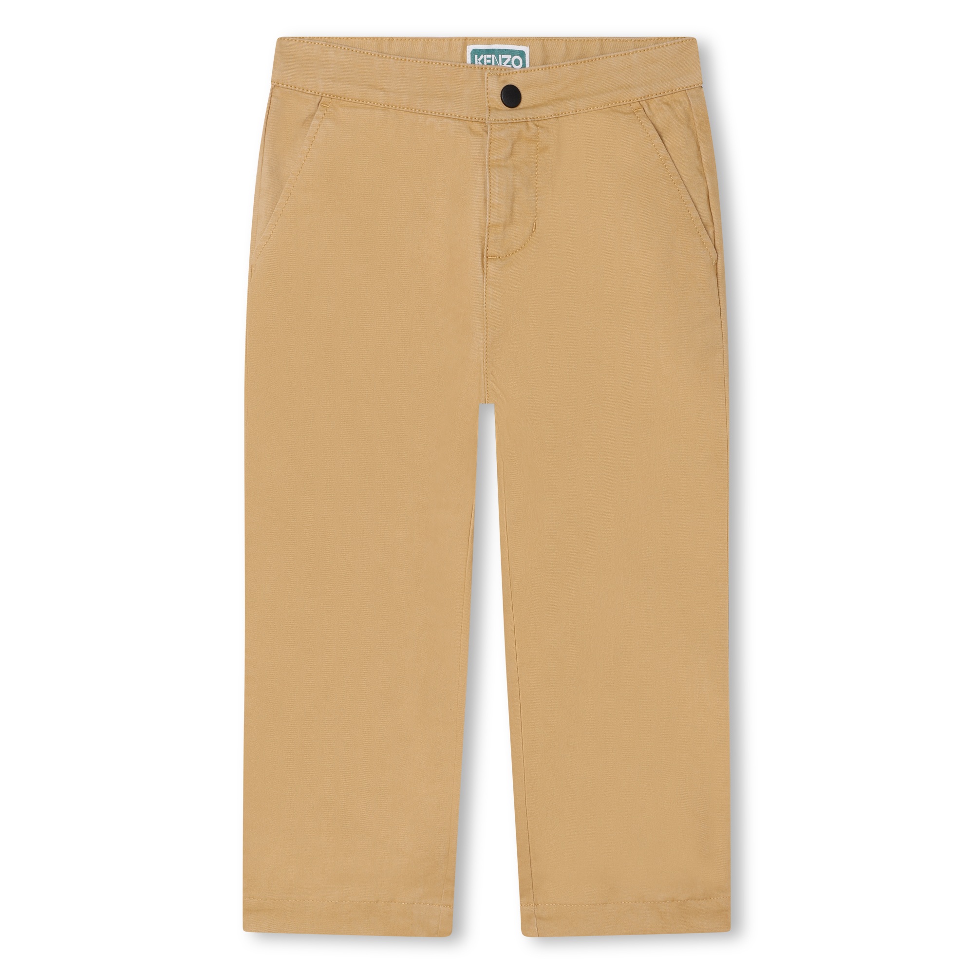 kenzo kids pantalon ajustable en coton unisexe 14a beige