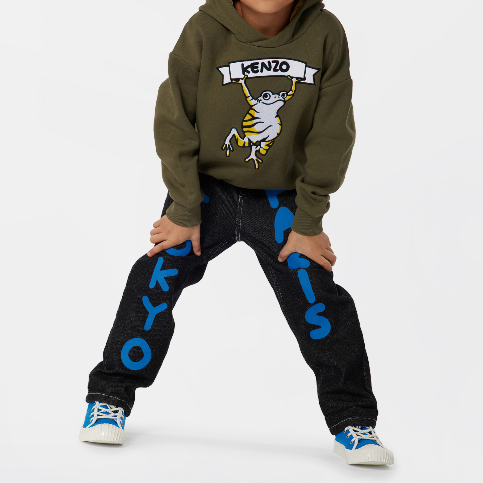 Stretch cotton jeans KENZO KIDS for UNISEX