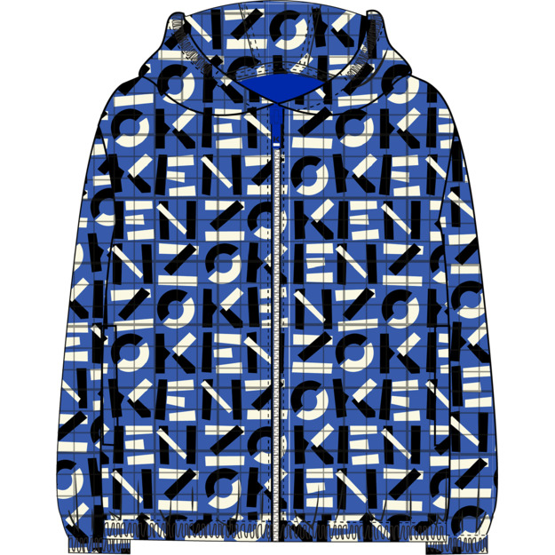 Printed windcheater with hood KENZO KIDS for UNISEX