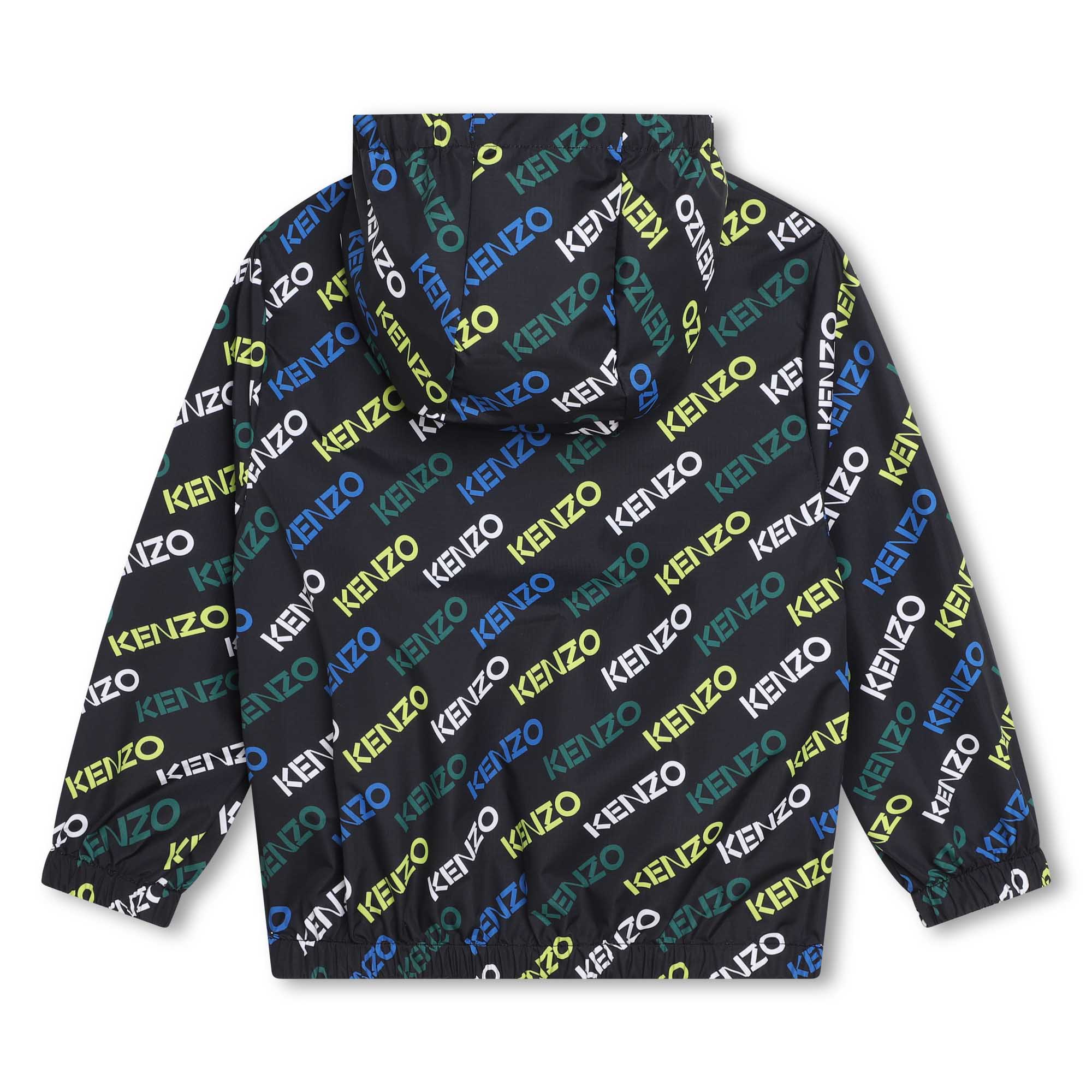 Printed windcheater with hood KENZO KIDS for UNISEX