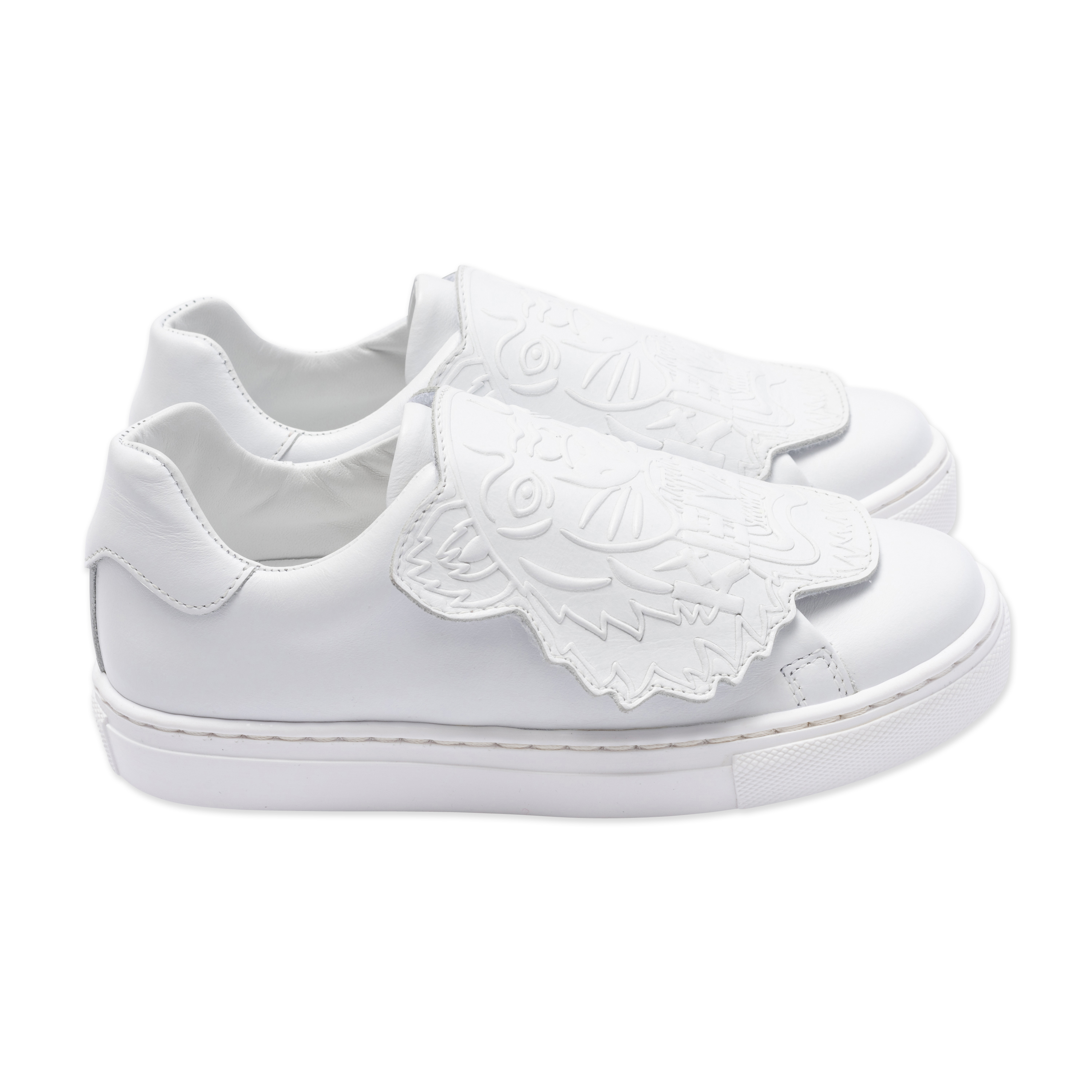 Low-top leather trainers KENZO KIDS for UNISEX