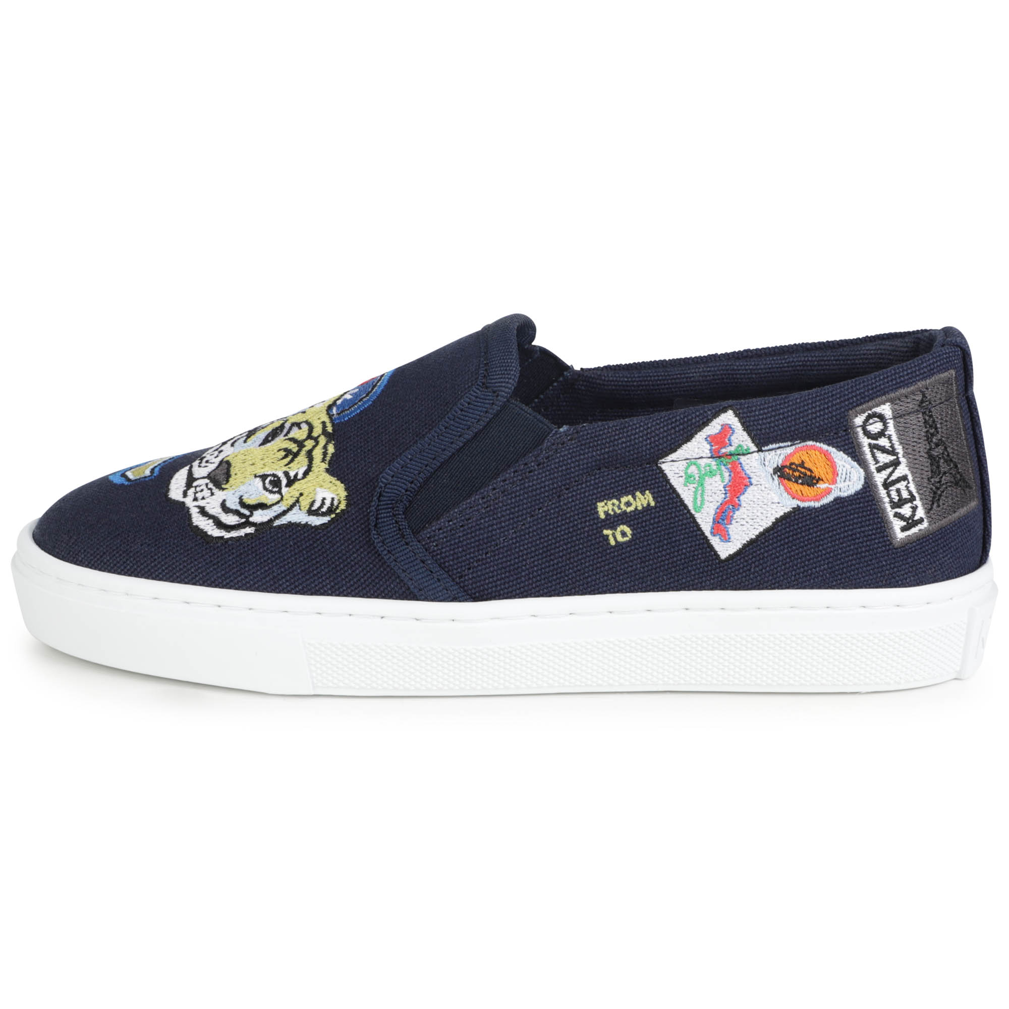 Elasticated canvas trainers KENZO KIDS for UNISEX