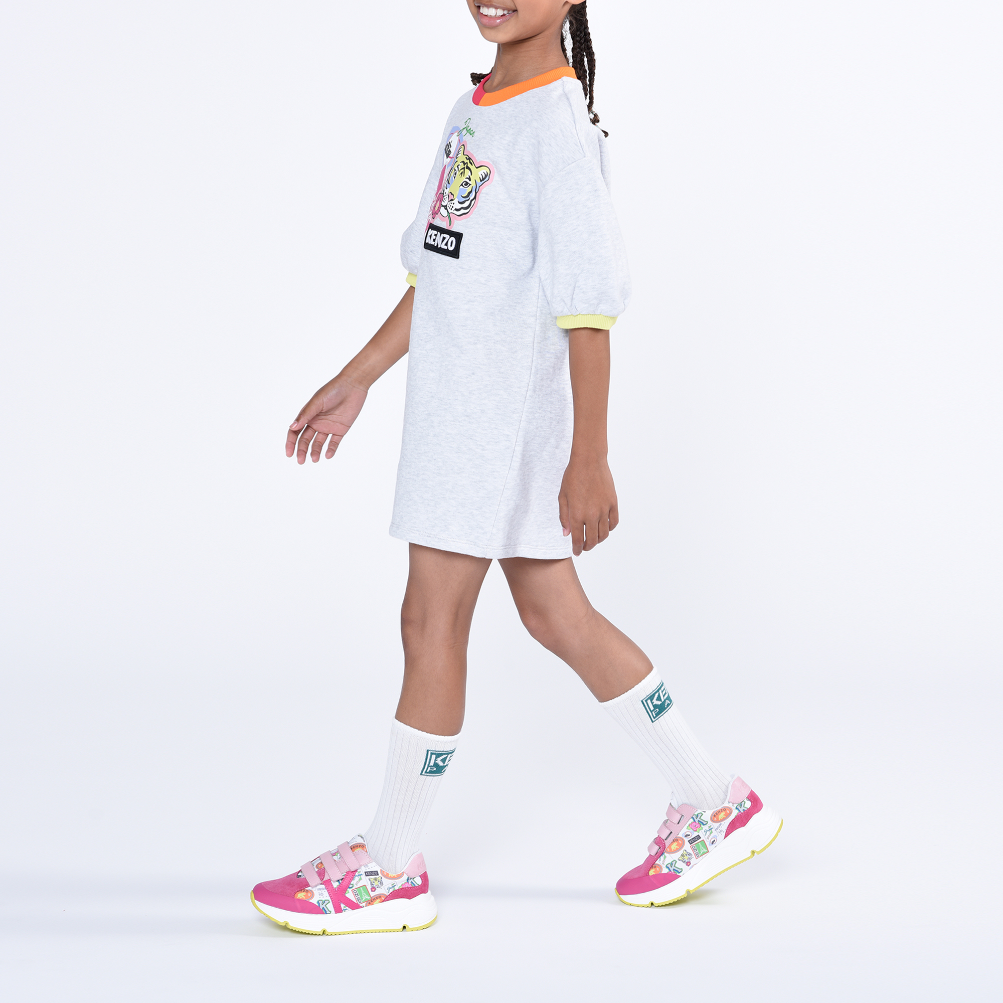 Ledersneaker mit Klettverschluss KENZO KIDS Für UNISEX