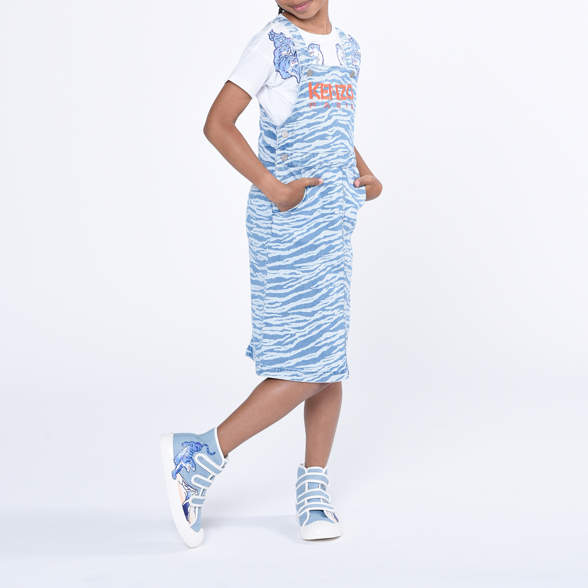 Baskets montantes à scratchs KENZO KIDS pour UNISEXE