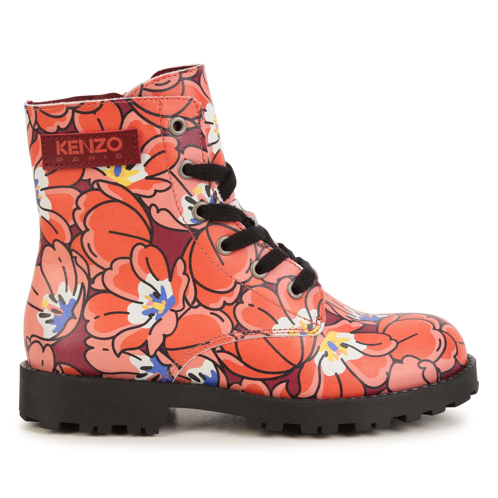 Lace-up leather boots KENZO KIDS for UNISEX