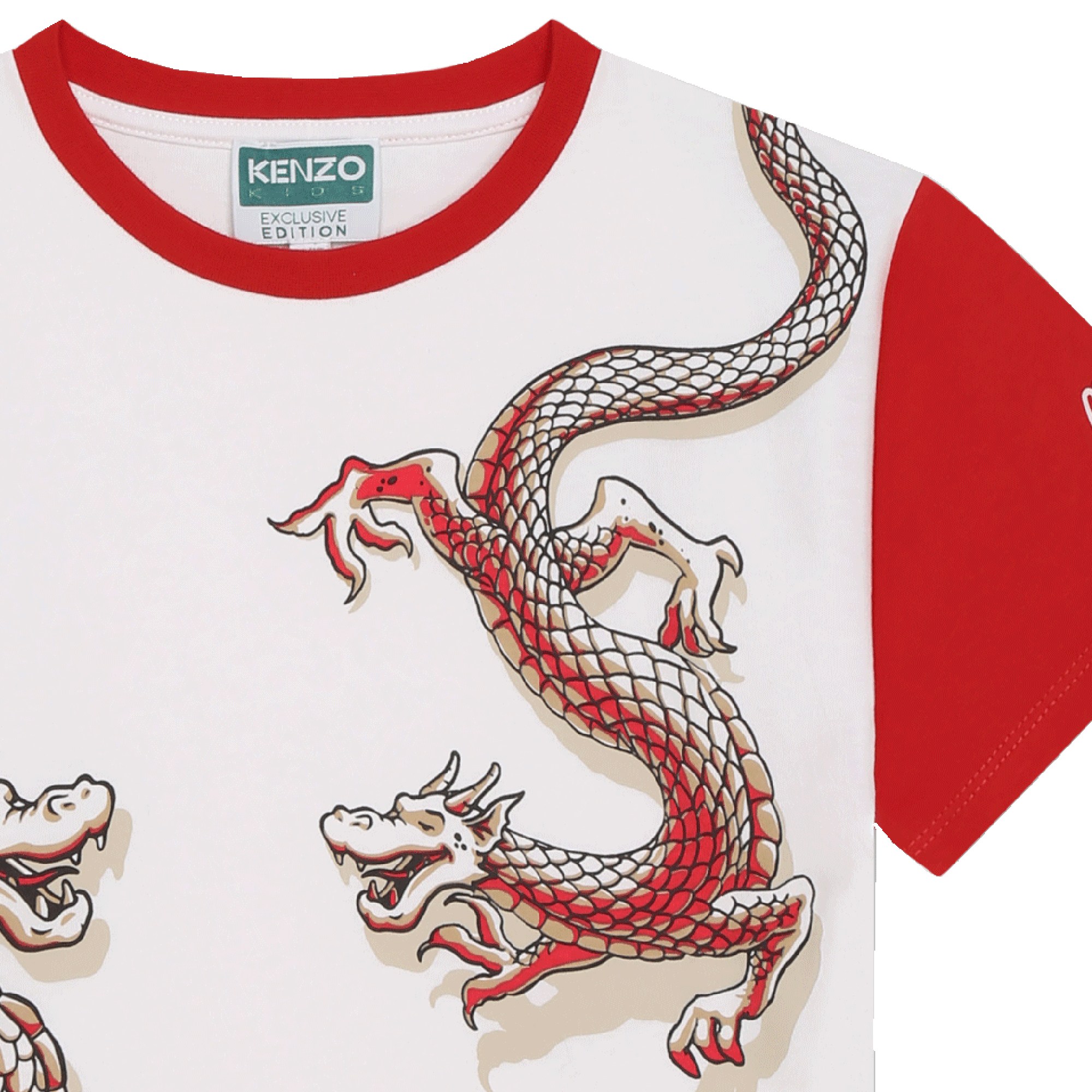 Dragon print t-shirt KENZO KIDS for UNISEX