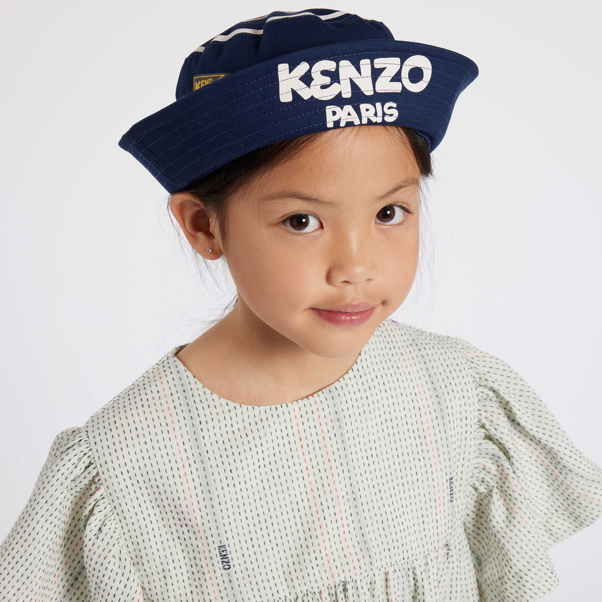 Cotton sun hat with prints KENZO KIDS for UNISEX