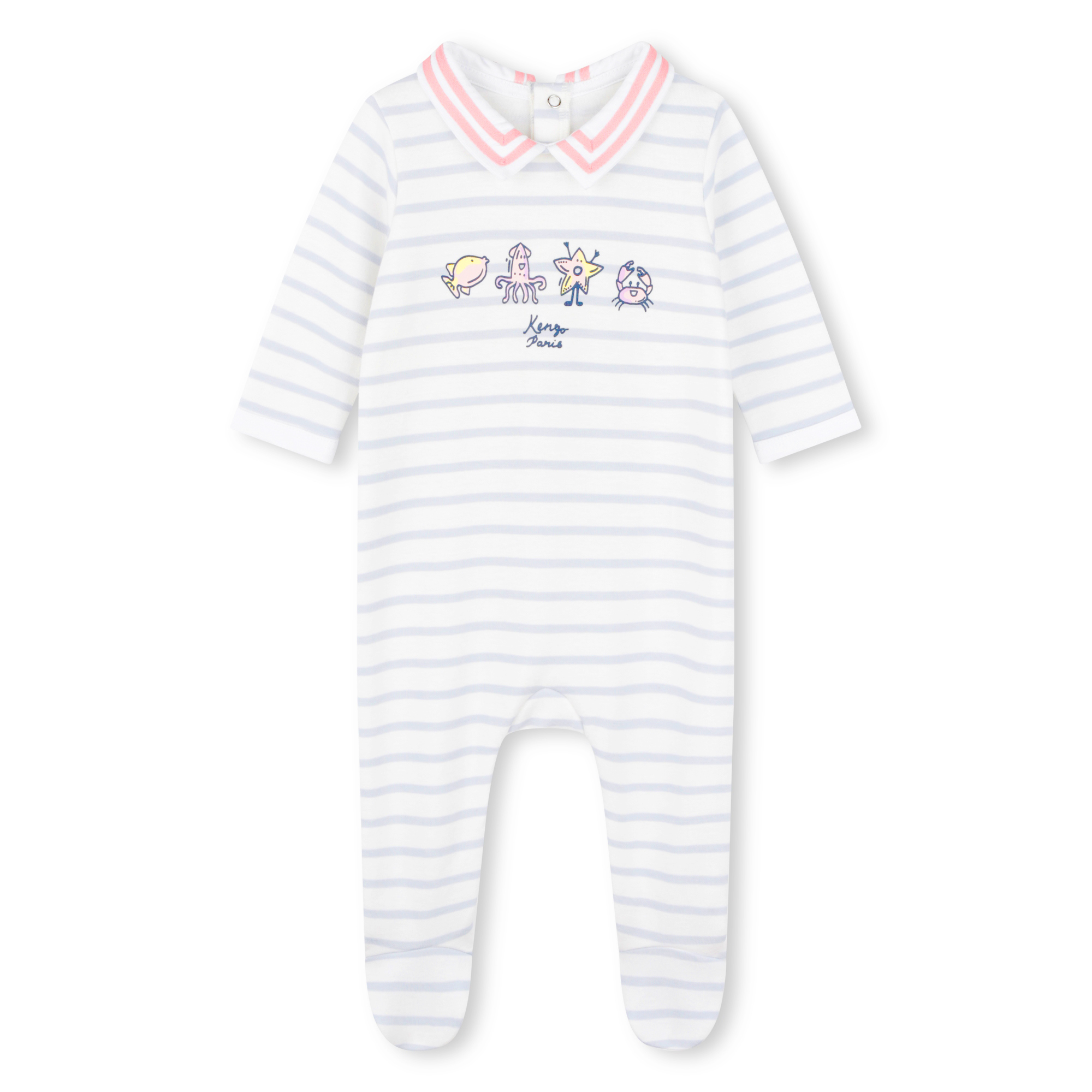 Pyjama rayé avec imprimé KENZO KIDS pour FILLE
