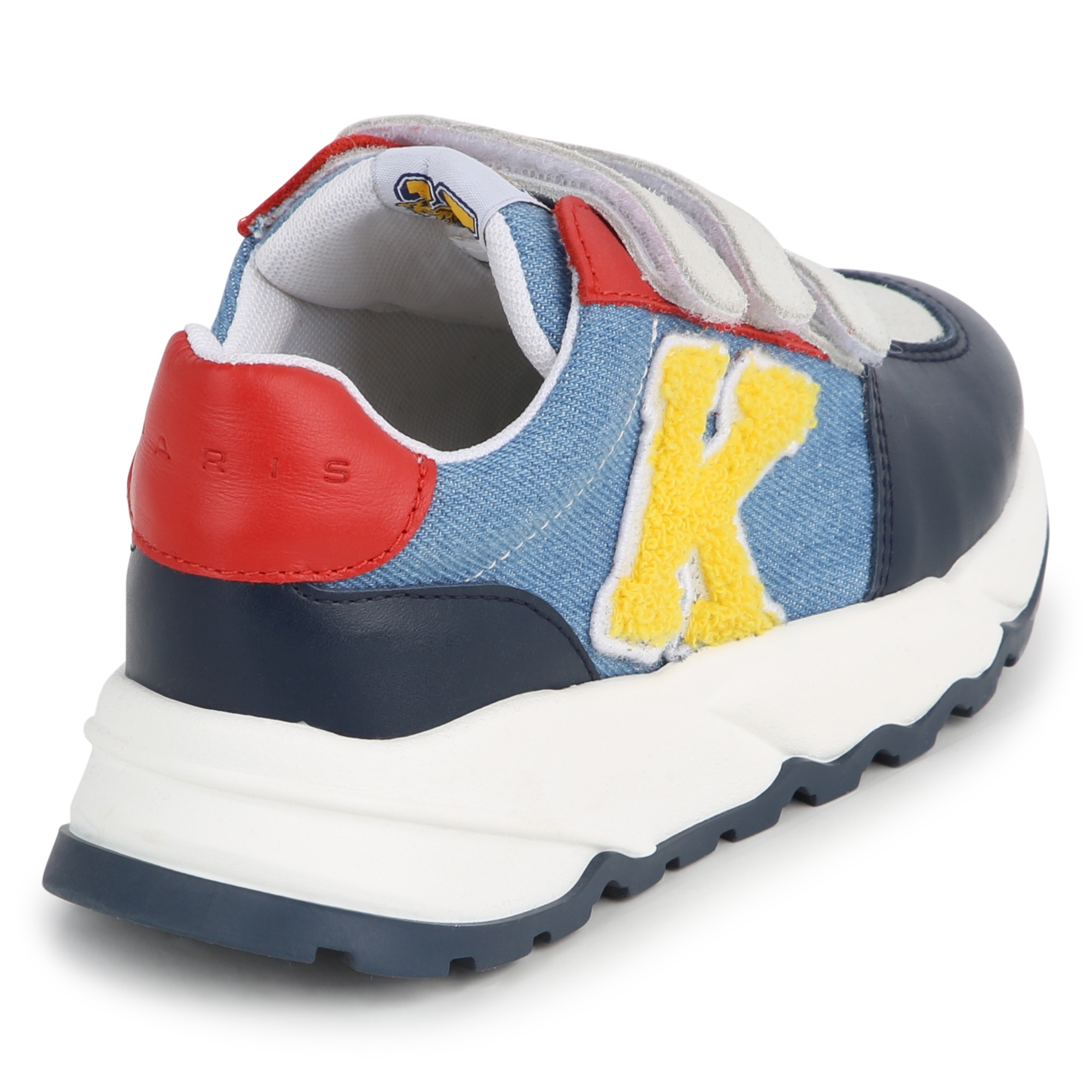 Leren sneakers met klittenband KENZO KIDS Voor