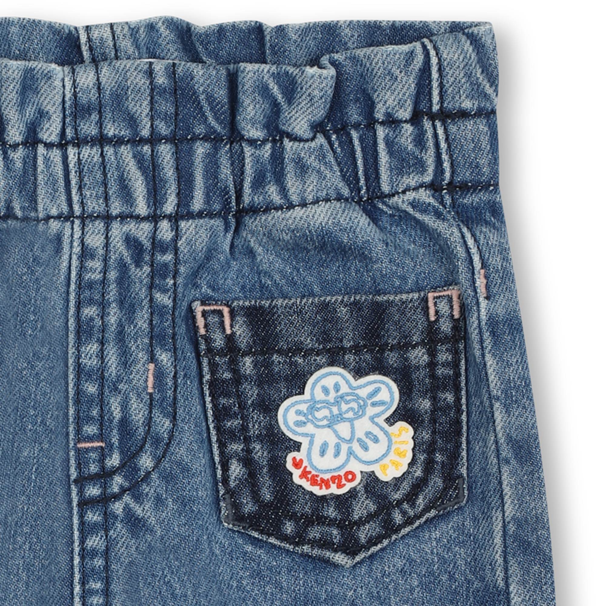 Cotton jeans with patch KENZO KIDS for GIRL