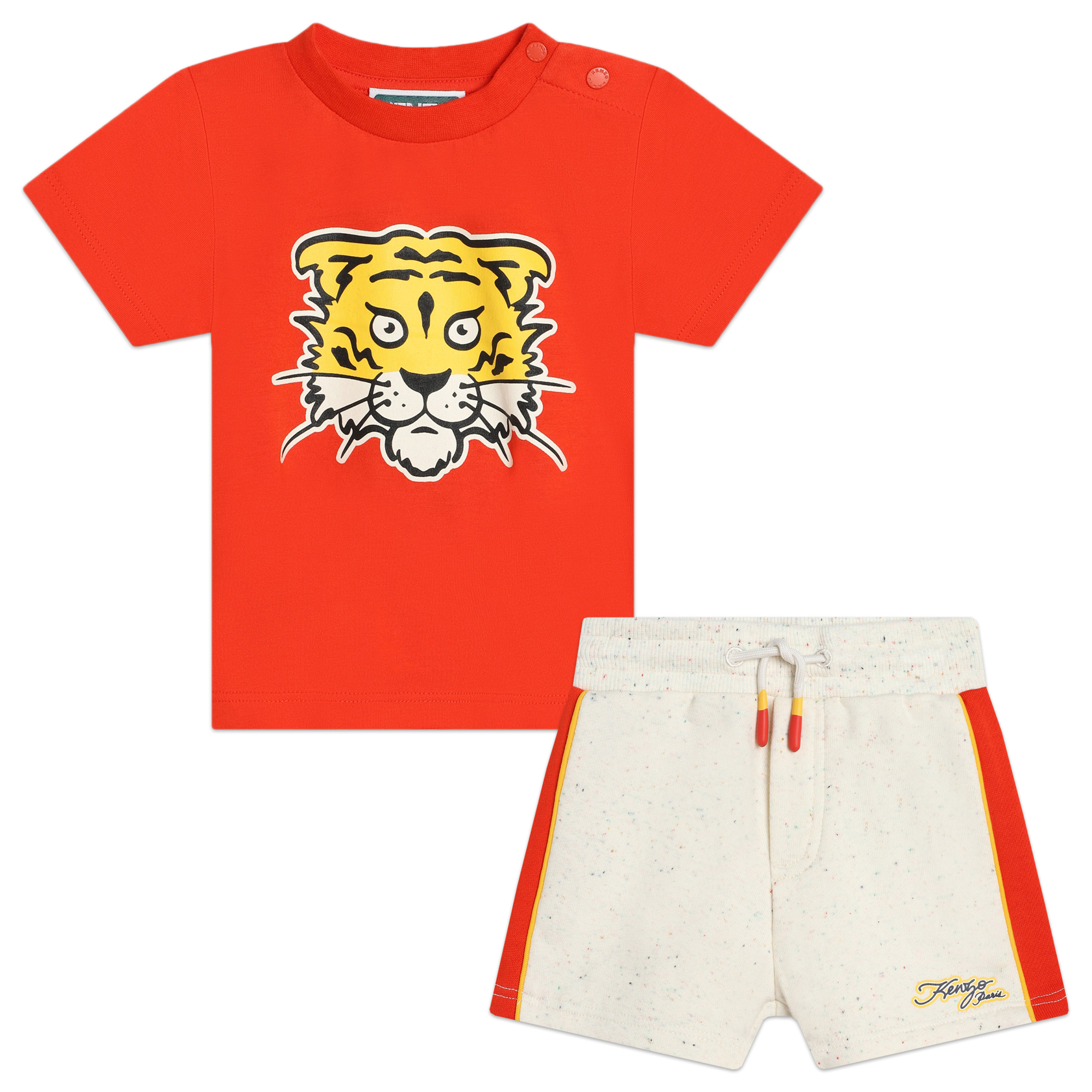 KENZO KIDS Printed T shirt and shorts baby Kids around