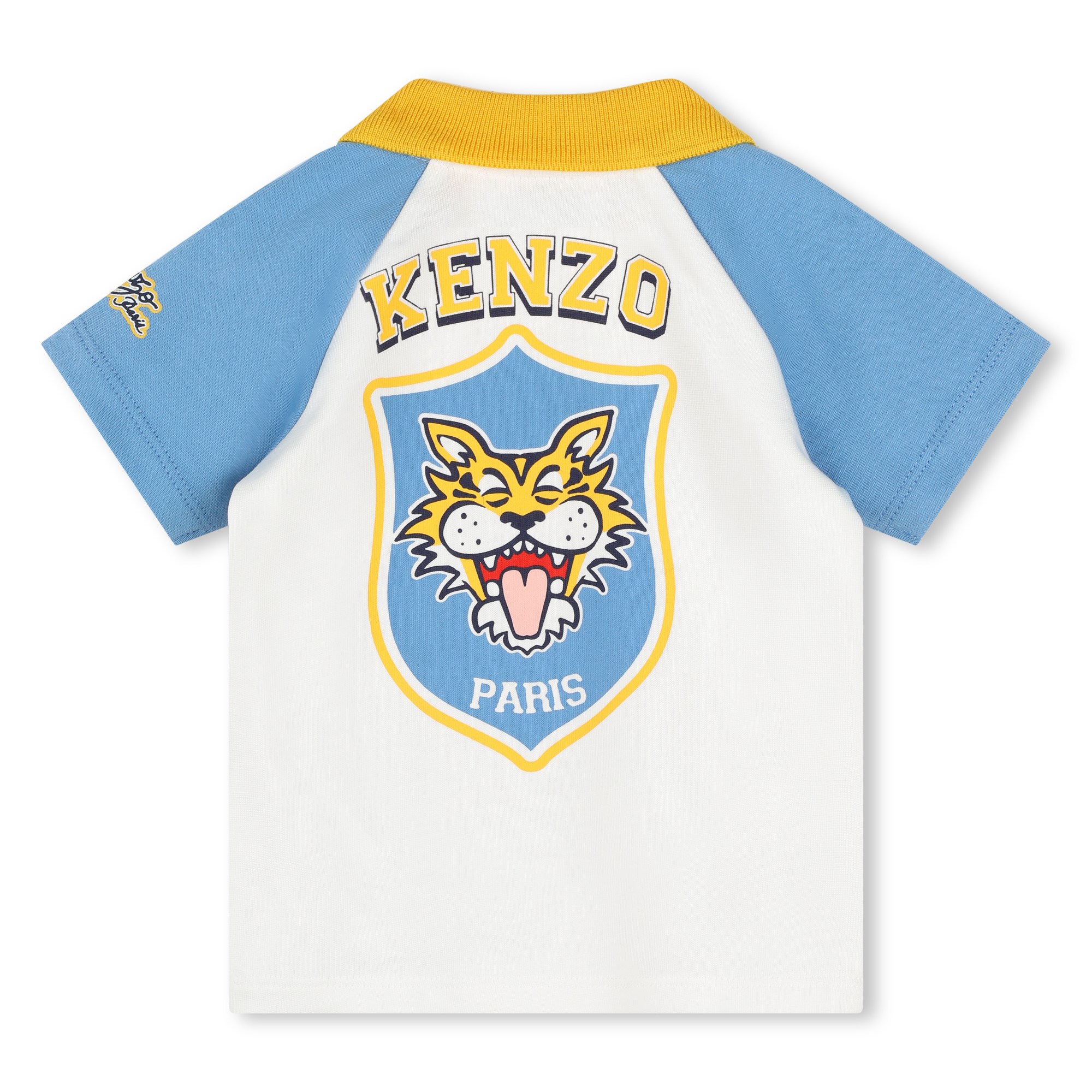 Raglan sleeve print polo shirt KENZO KIDS for BOY