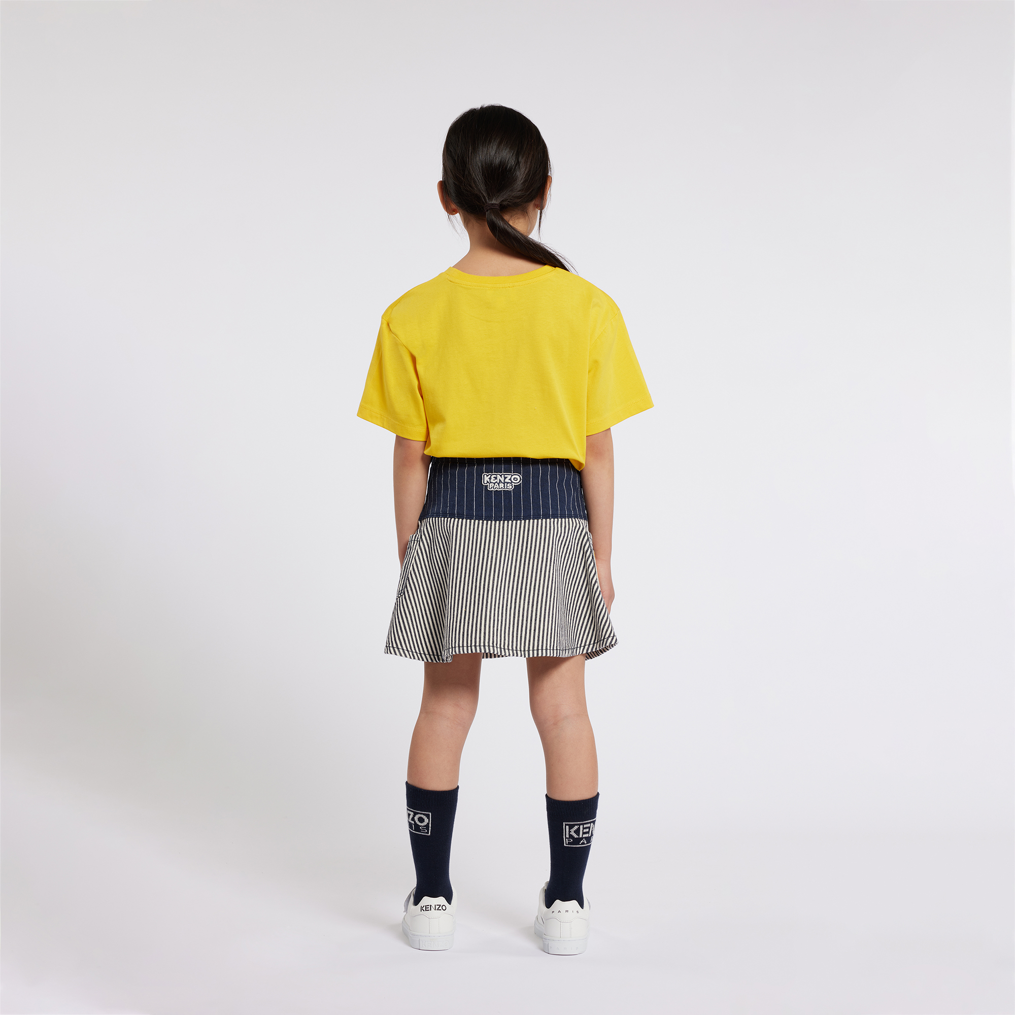 Stripy denim skirt KENZO KIDS for GIRL
