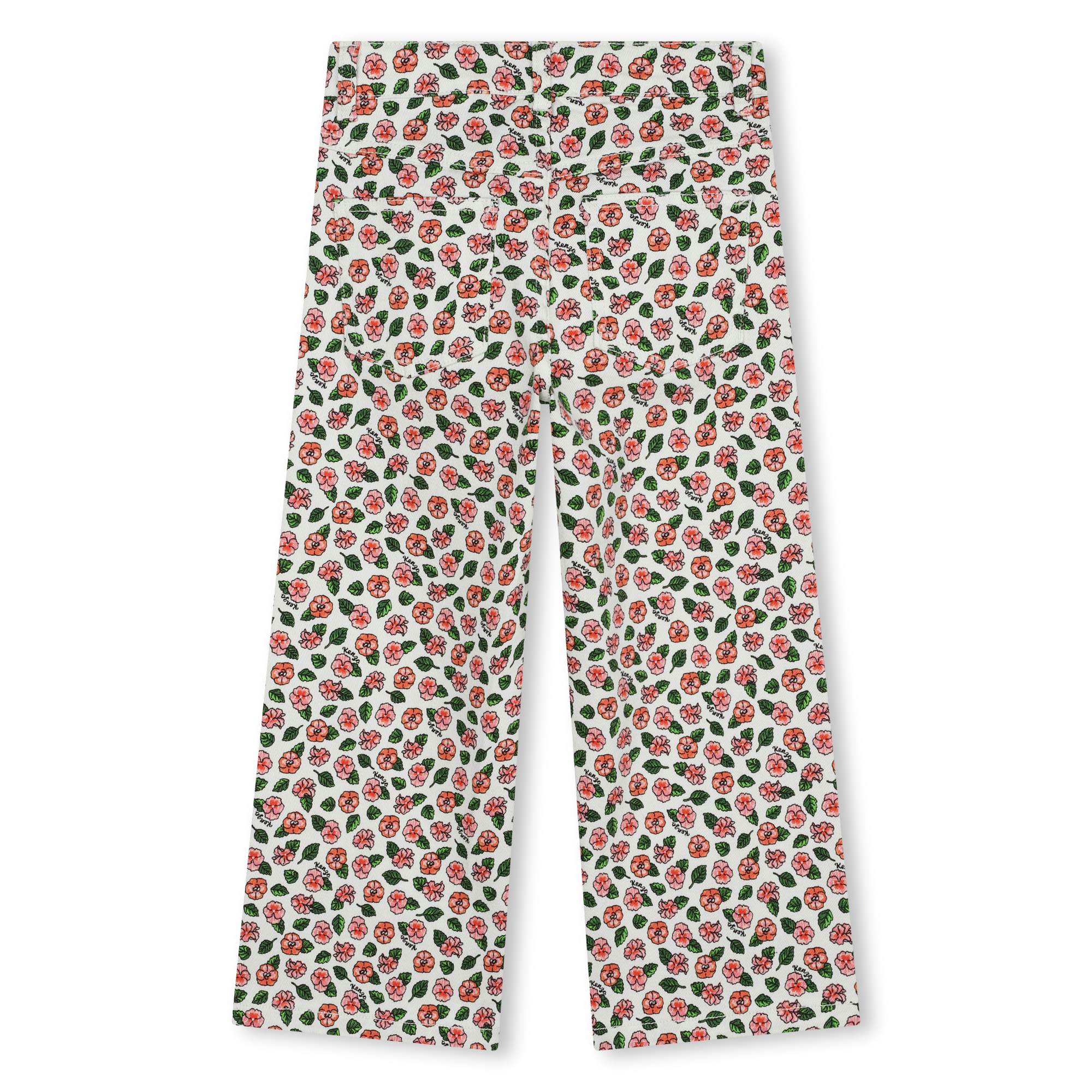 Pantaloni in cotone stampati KENZO KIDS Per BAMBINA