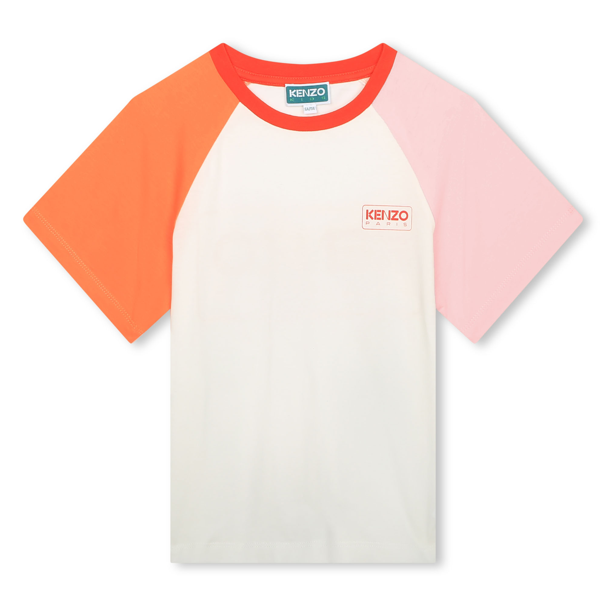 T-shirt with contrast sleeves KENZO KIDS for GIRL