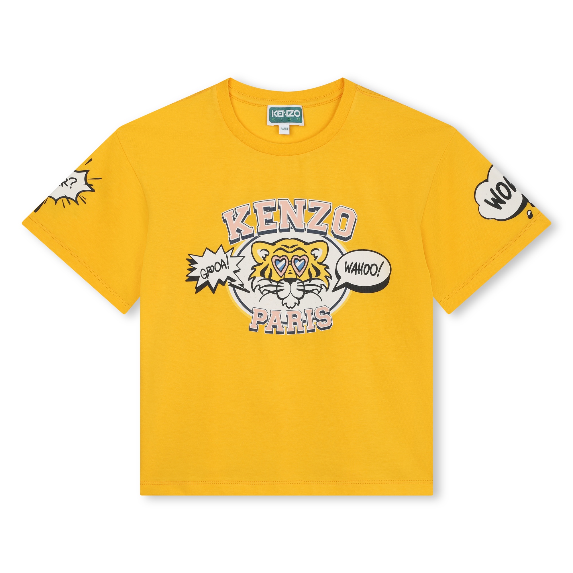 T-shirt en coton avec imprimés KENZO KIDS pour FILLE