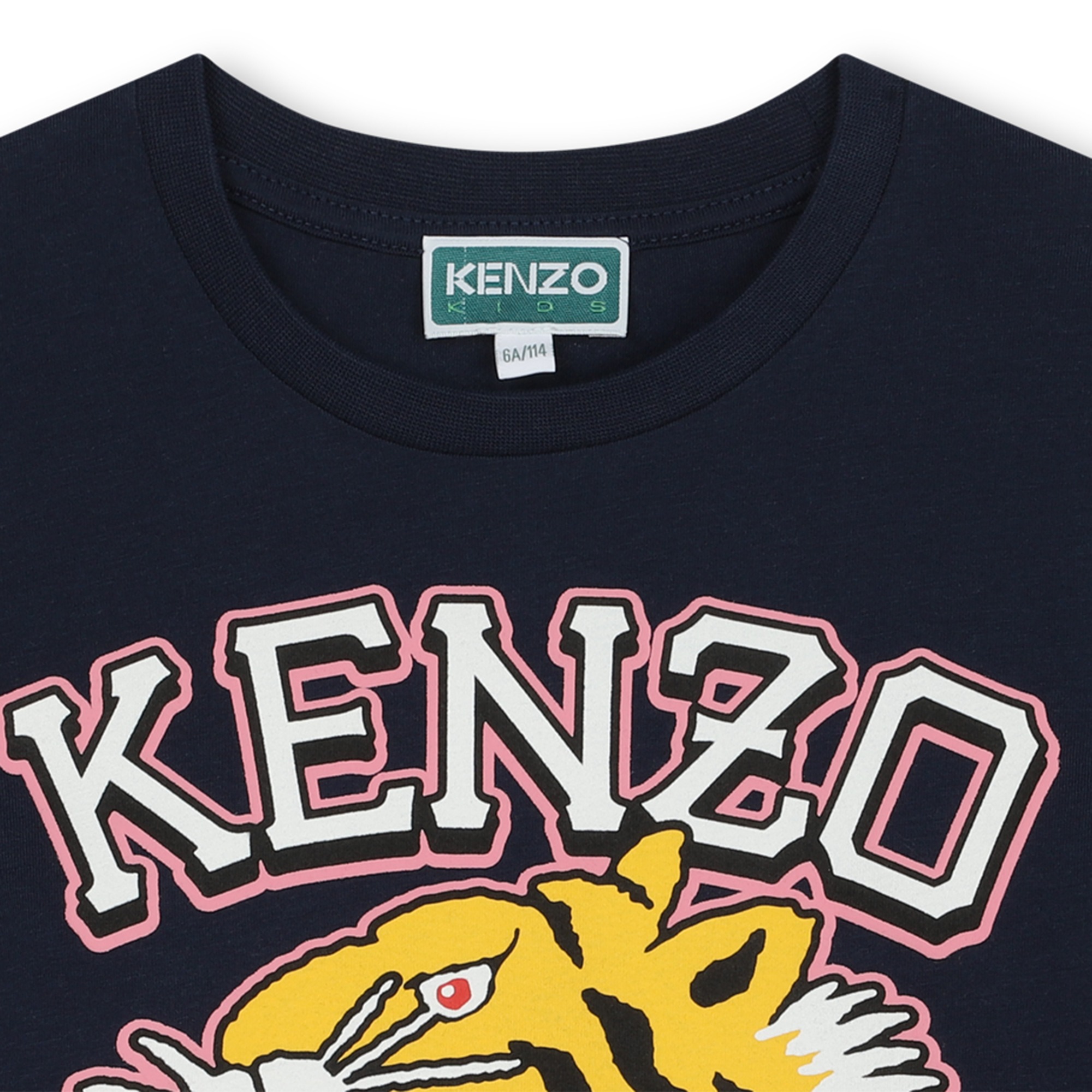 T-shirt met grommende tijger KENZO KIDS Voor