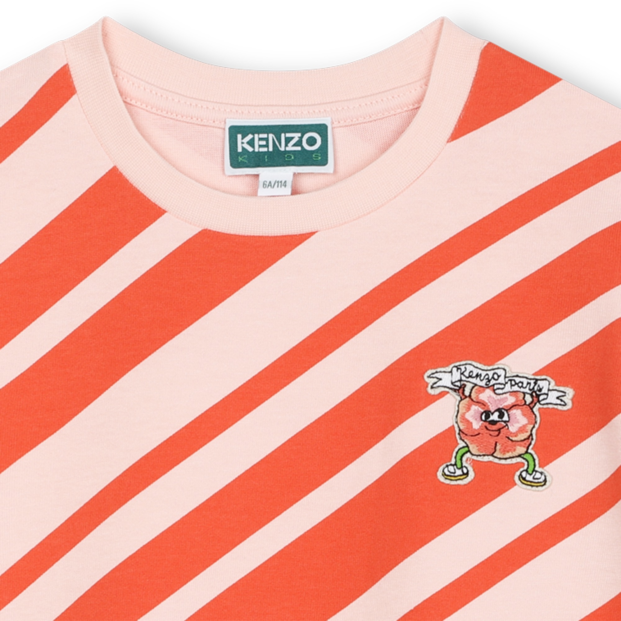 T-shirt imprimé avec badge KENZO KIDS pour FILLE