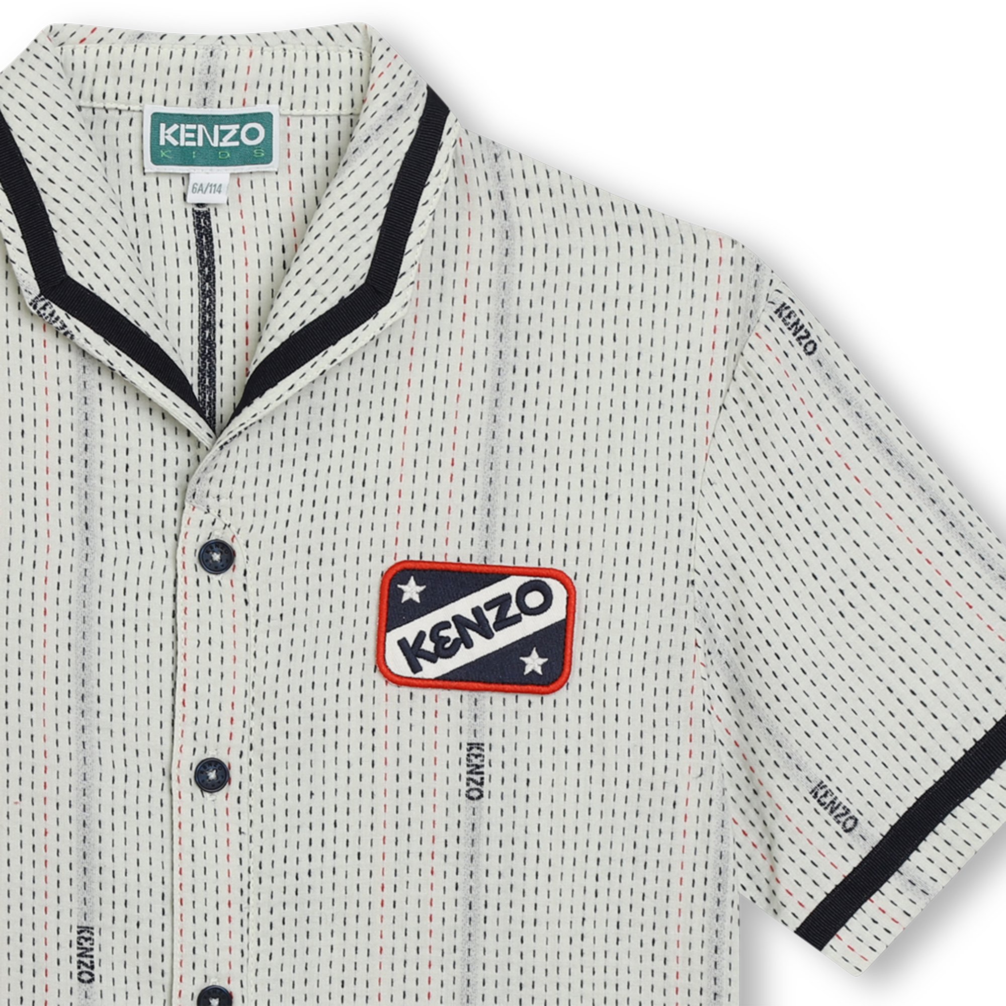 Two-tone shirt with patch KENZO KIDS for BOY