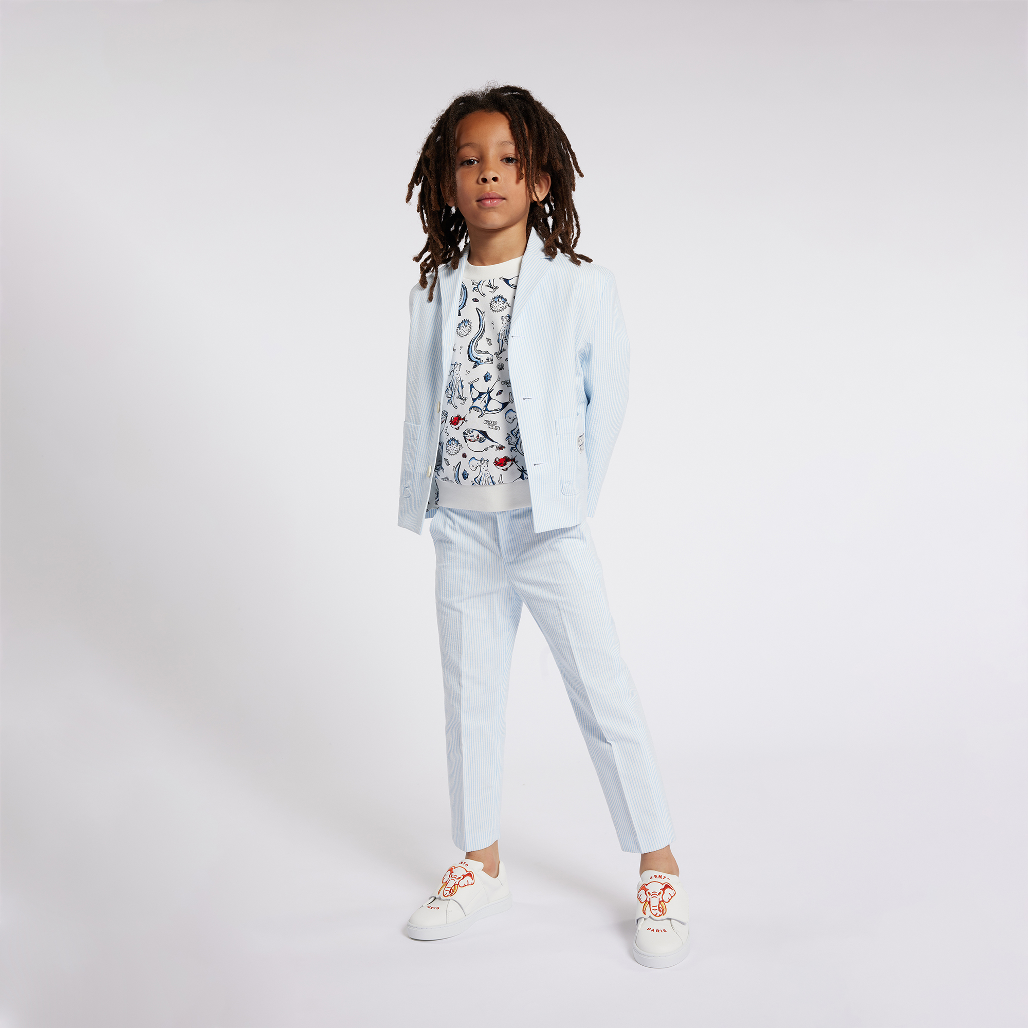 Striped trousers with patch KENZO KIDS for BOY