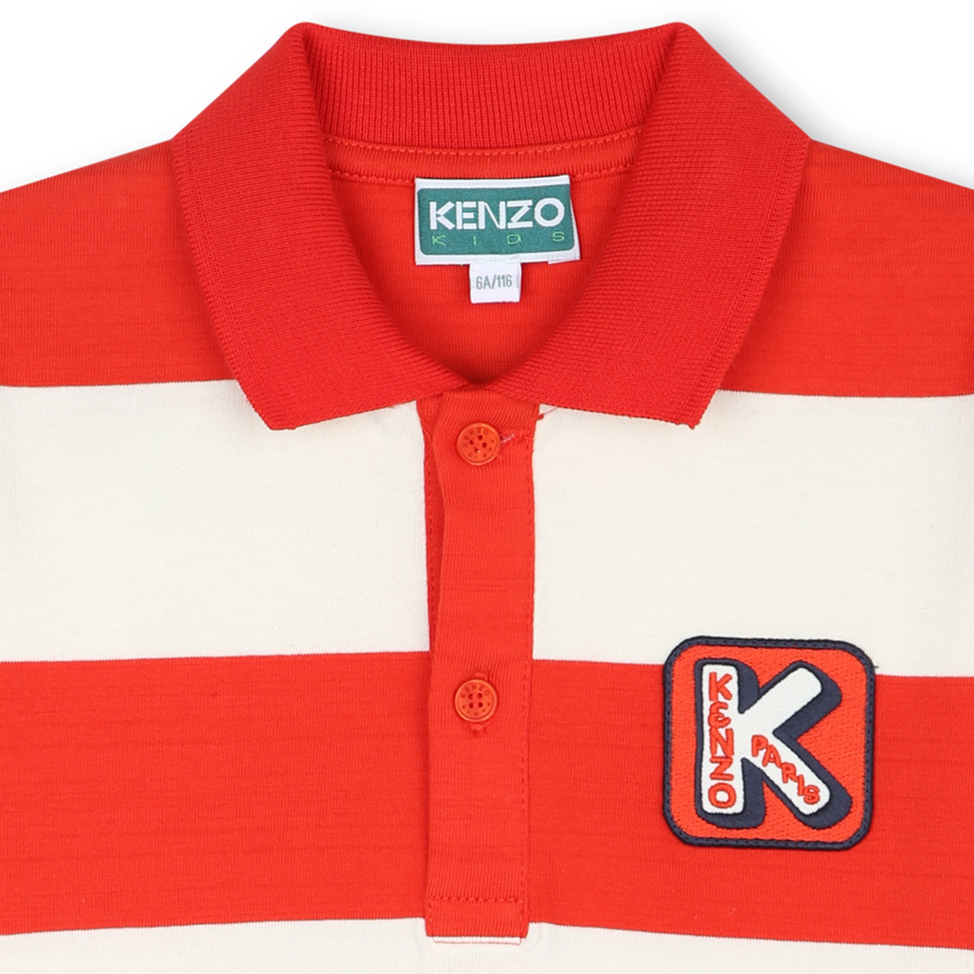 Striped polo with printed back KENZO KIDS for BOY