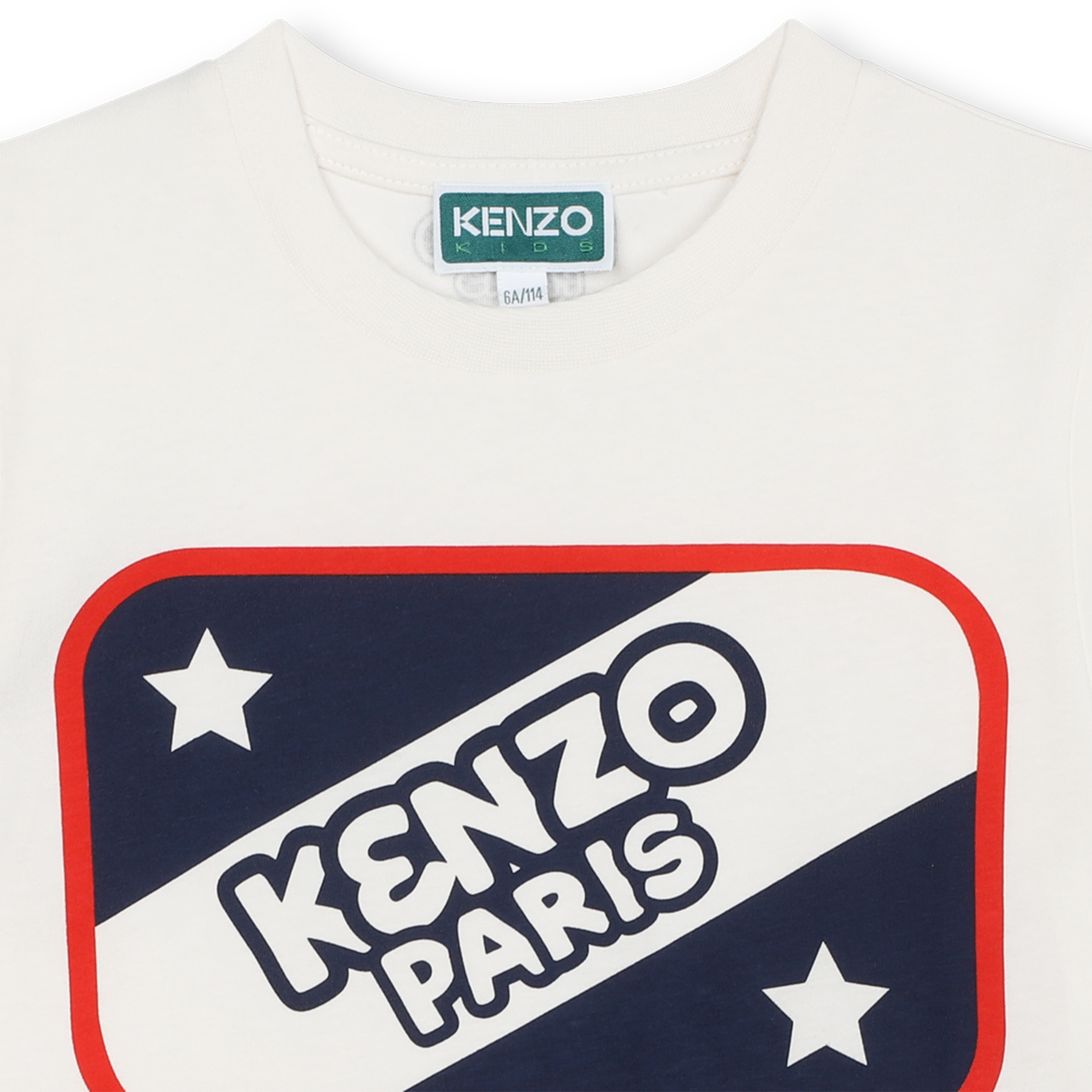 T-shirt in cotone con disegno KENZO KIDS Per RAGAZZO