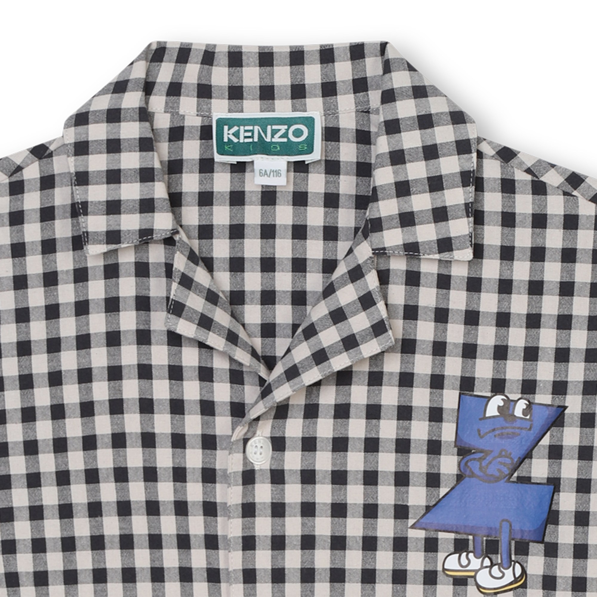 Checked shirt with motifs KENZO KIDS for BOY